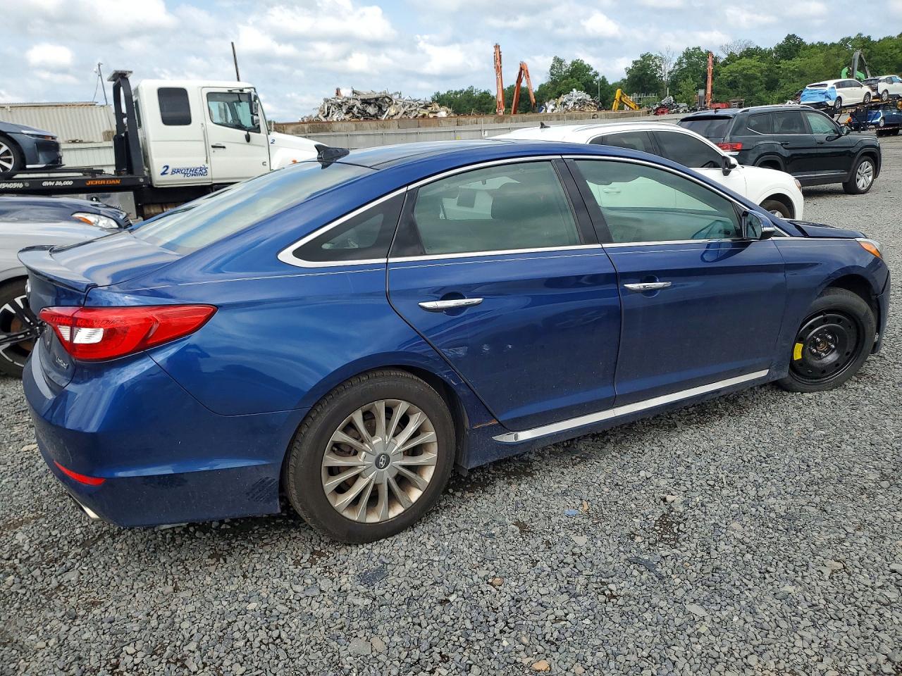 2015 Hyundai Sonata Limited Blue vin: 5NPE34AF4FH040813