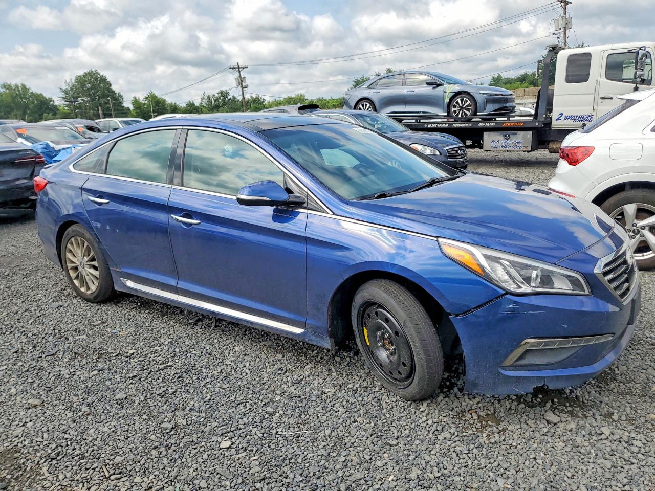 2015 Hyundai Sonata Limited Blue vin: 5NPE34AF4FH040813