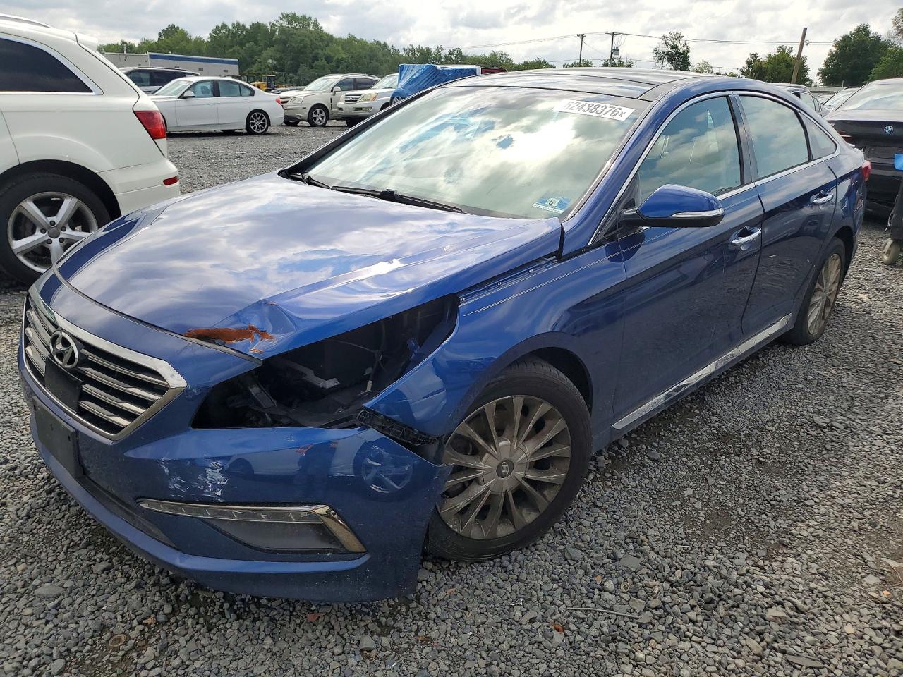2015 Hyundai Sonata Limited Blue vin: 5NPE34AF4FH040813