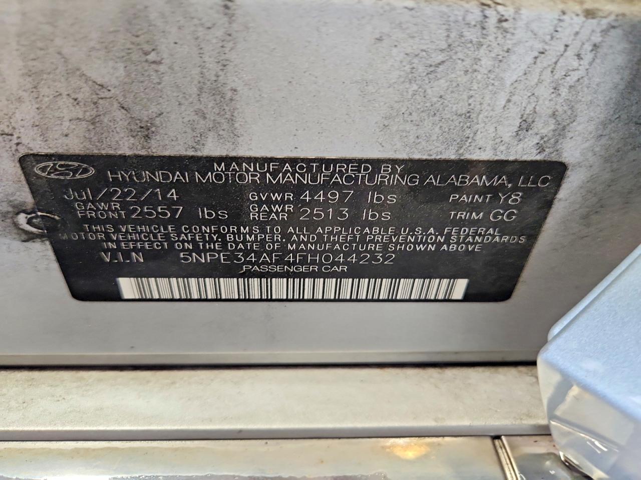 2015 Hyundai Sonata Sport Silver vin: 5NPE34AF4FH044232