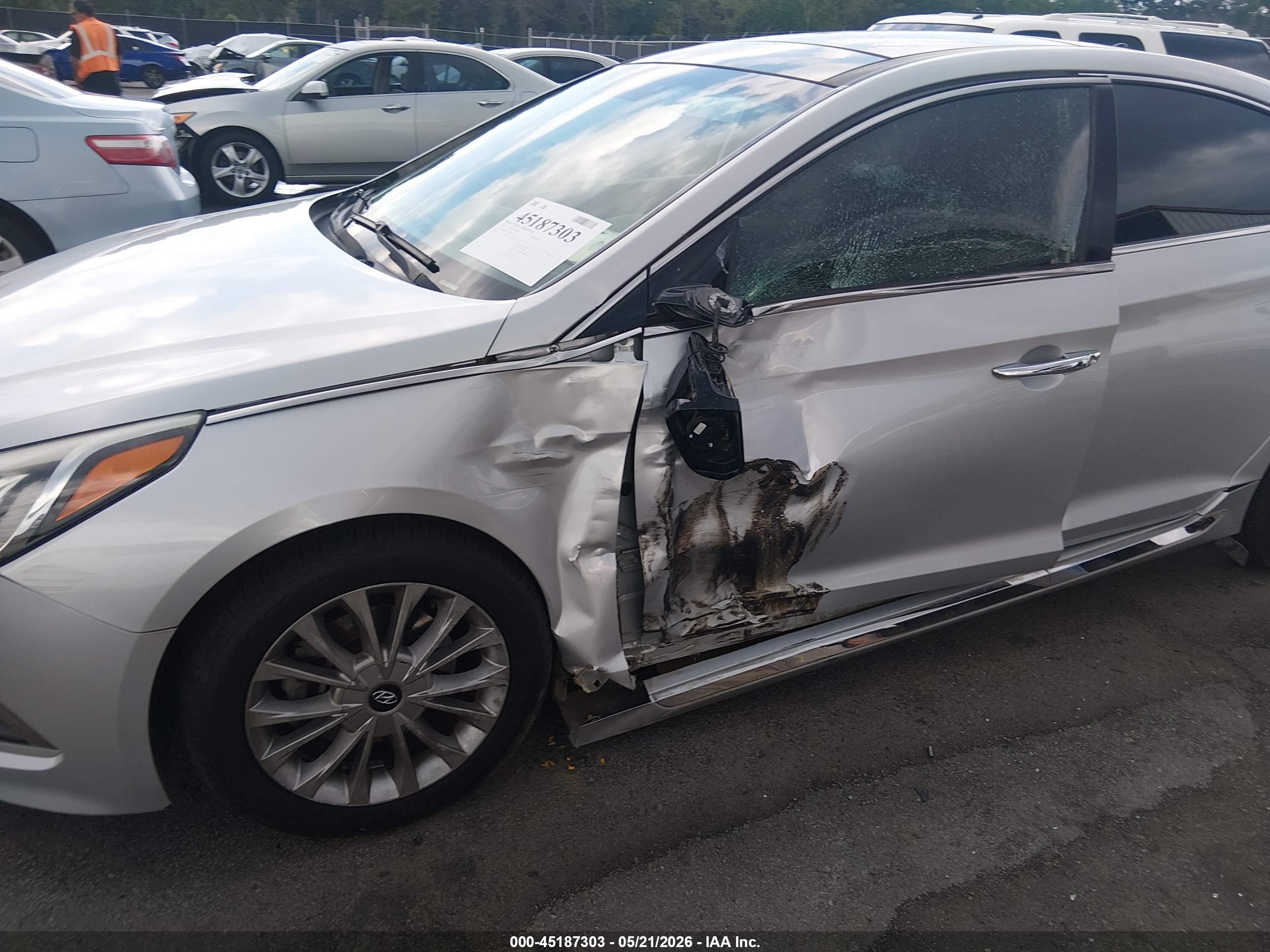 2015 Hyundai Sonata Limited Gray vin: 5NPE34AF4FH048409