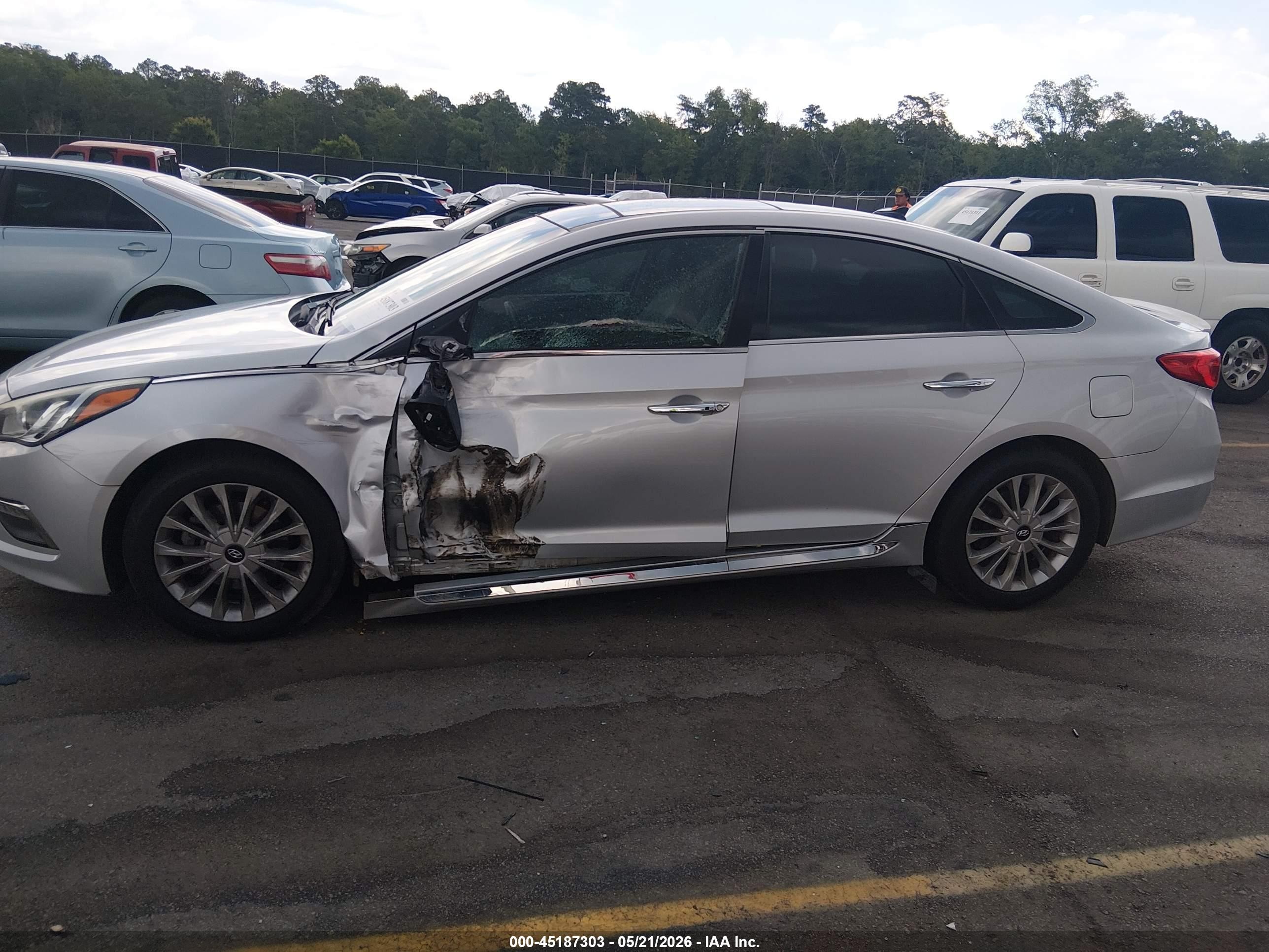 2015 Hyundai Sonata Limited Gray vin: 5NPE34AF4FH048409