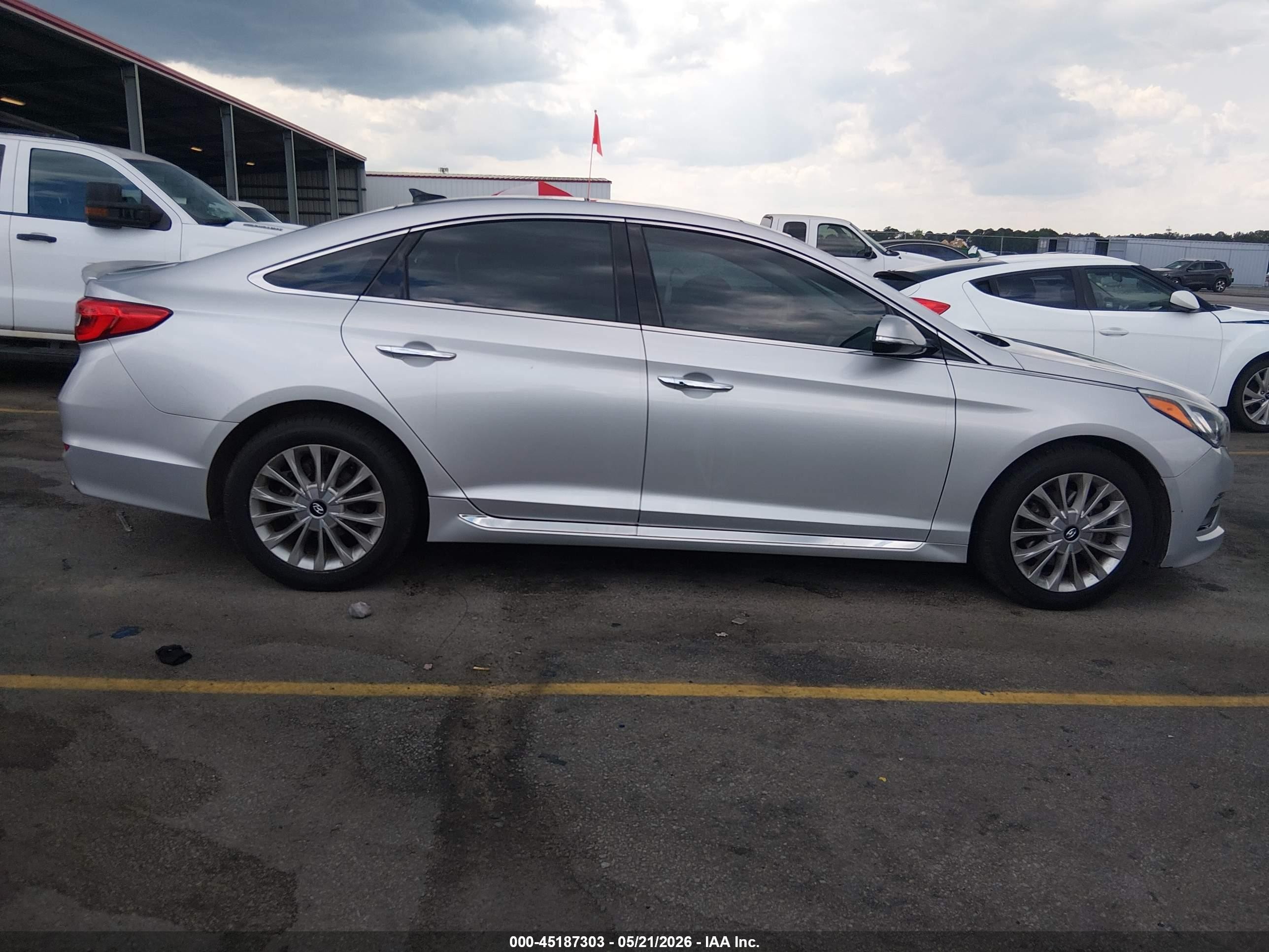 2015 Hyundai Sonata Limited Gray vin: 5NPE34AF4FH048409
