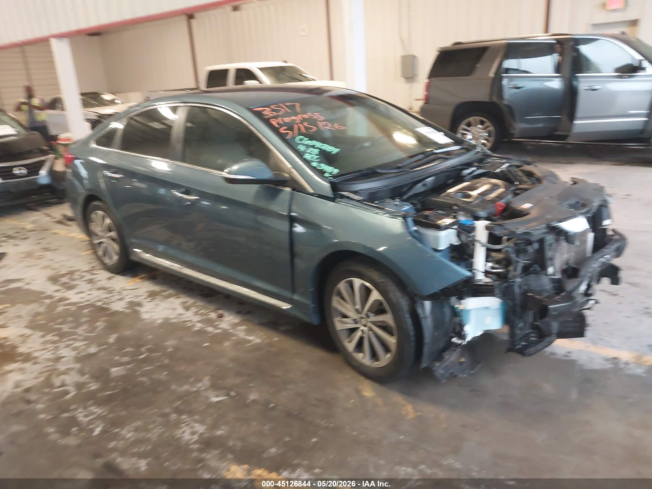 2015 Hyundai Sonata Sport Blue vin: 5NPE34AF4FH063489