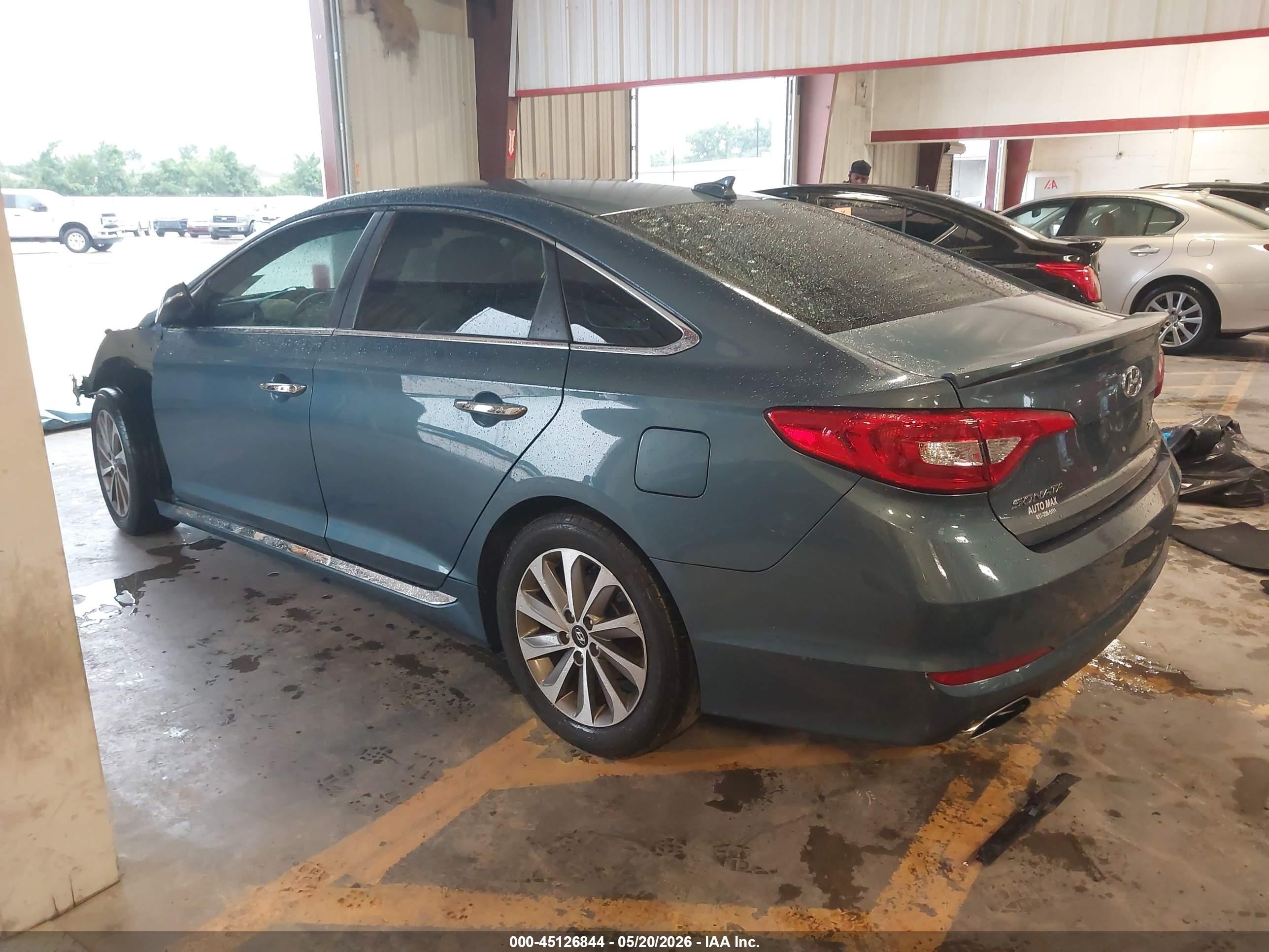 2015 Hyundai Sonata Sport Blue vin: 5NPE34AF4FH063489