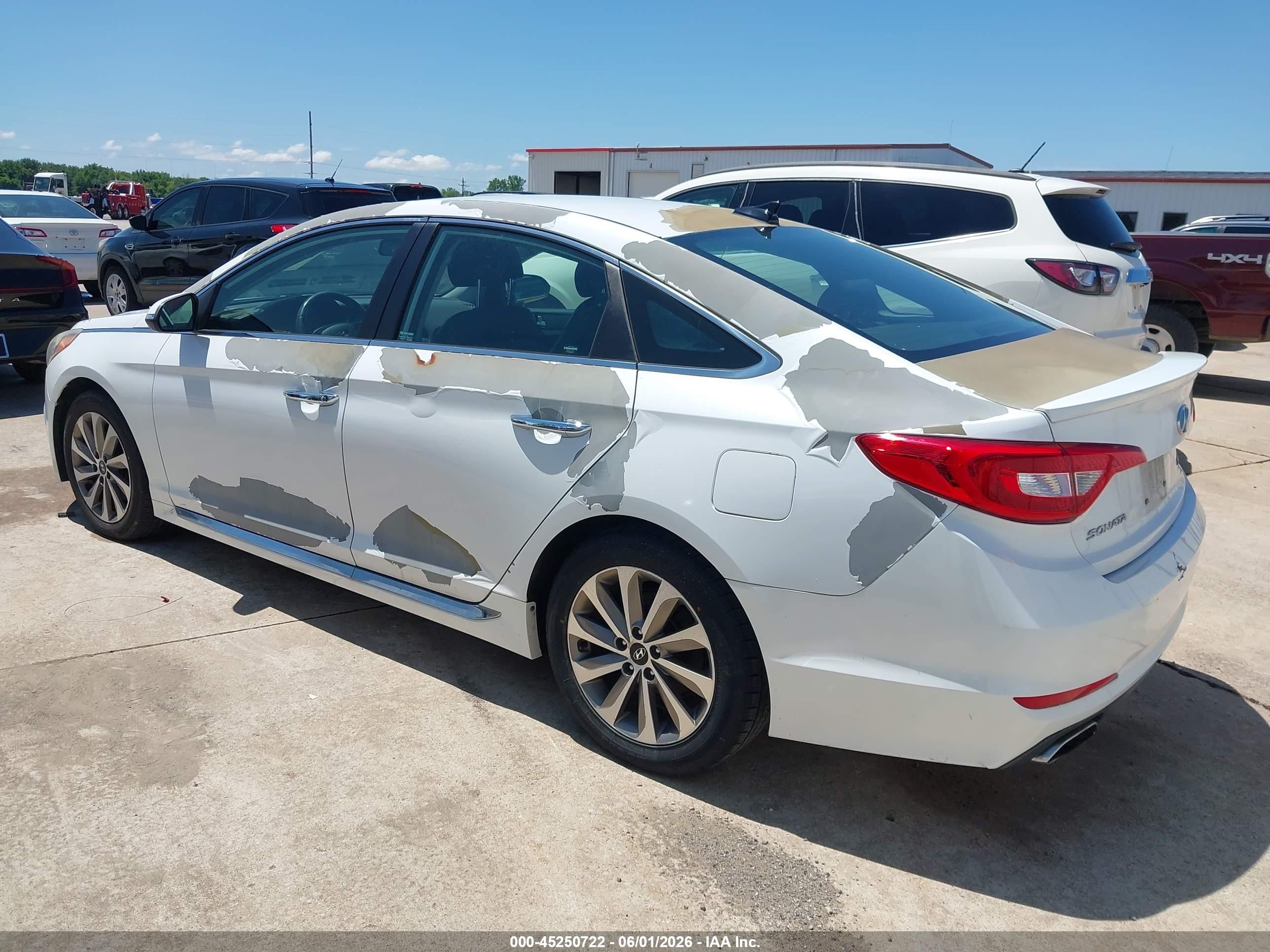 2015 Hyundai Sonata Sport White vin: 5NPE34AF4FH068322