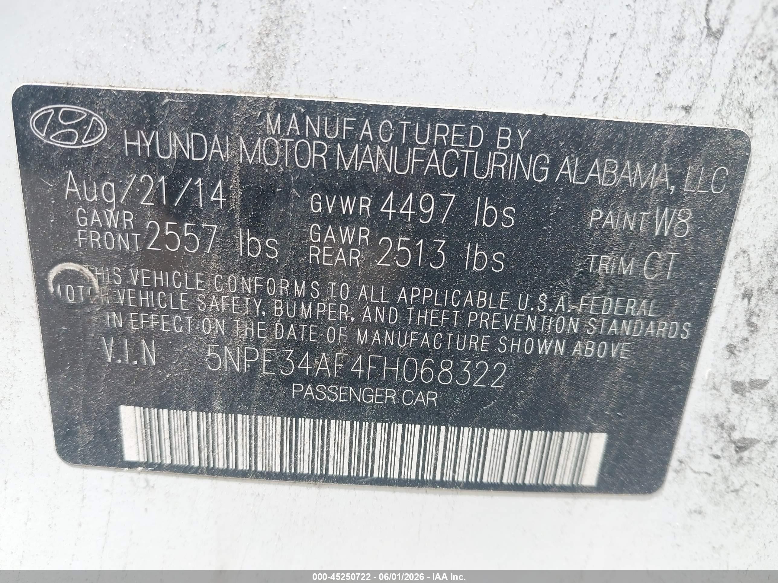 2015 Hyundai Sonata Sport White vin: 5NPE34AF4FH068322