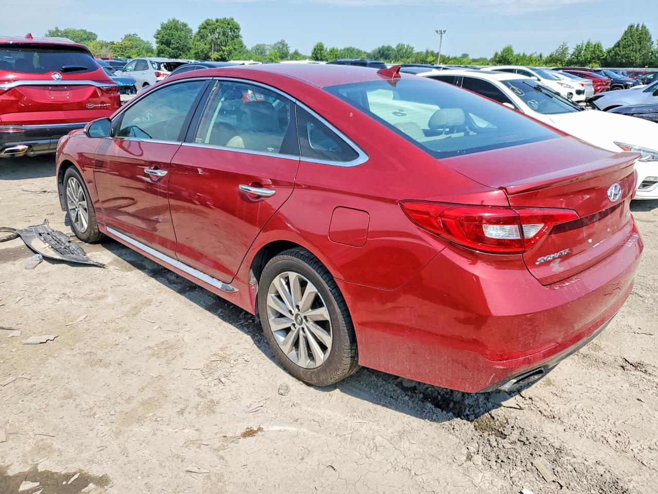 2015 Hyundai Sonata Sport Red vin: 5NPE34AF4FH074931