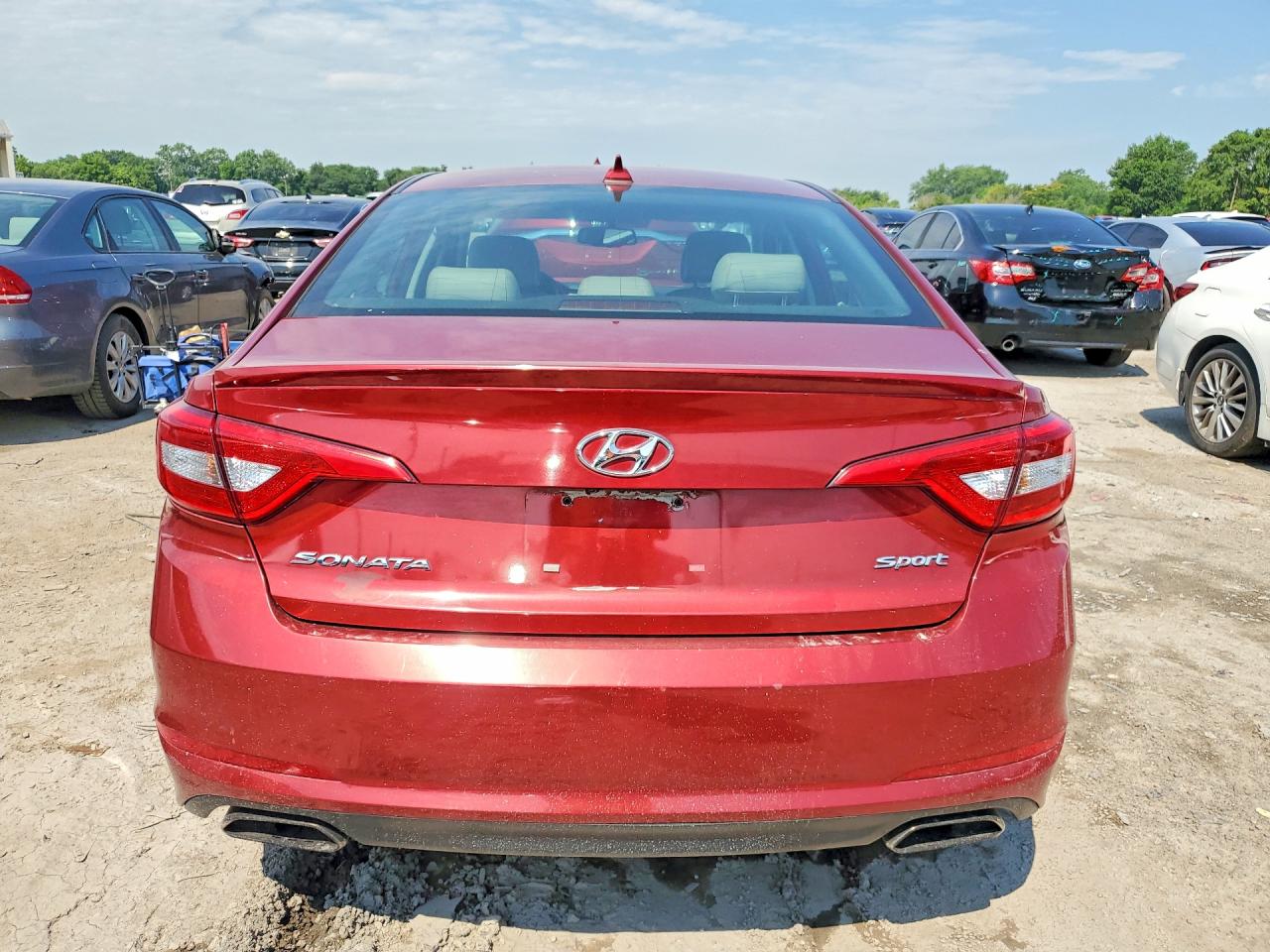 2015 Hyundai Sonata Sport Red vin: 5NPE34AF4FH074931