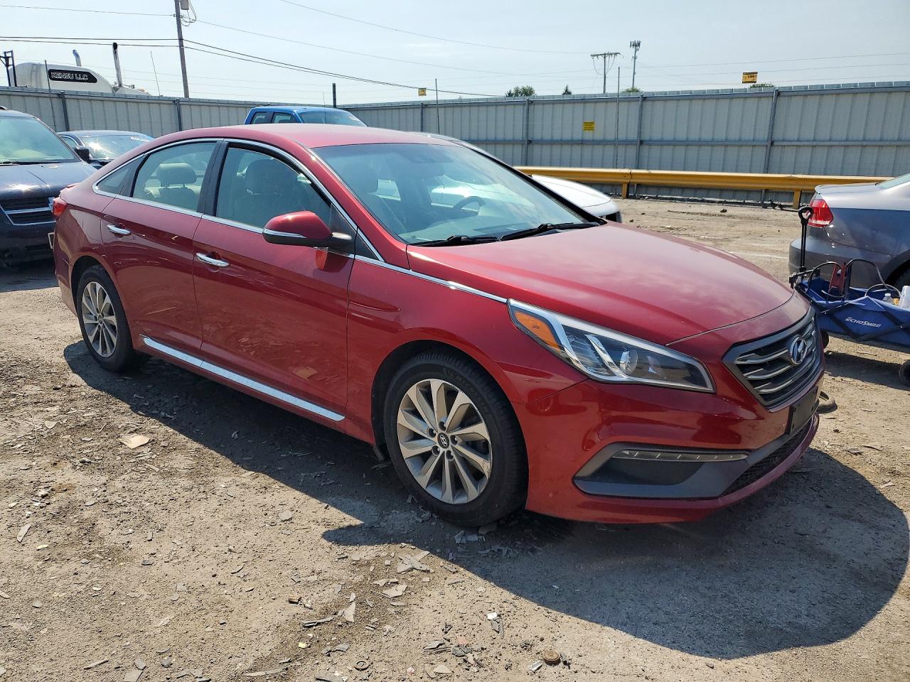 2015 Hyundai Sonata Sport Red vin: 5NPE34AF4FH074931