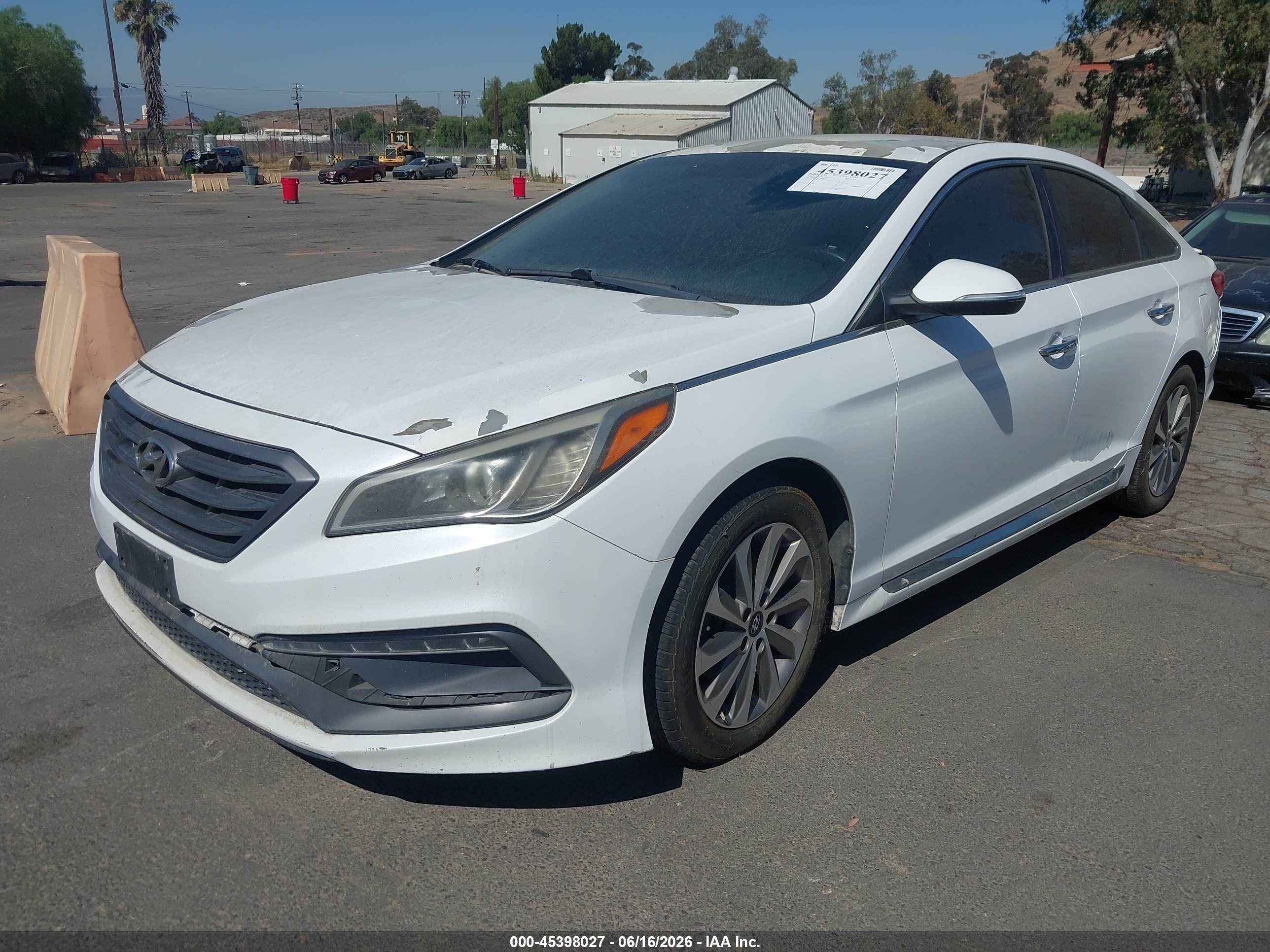 2015 Hyundai Sonata Sport White vin: 5NPE34AF4FH080762
