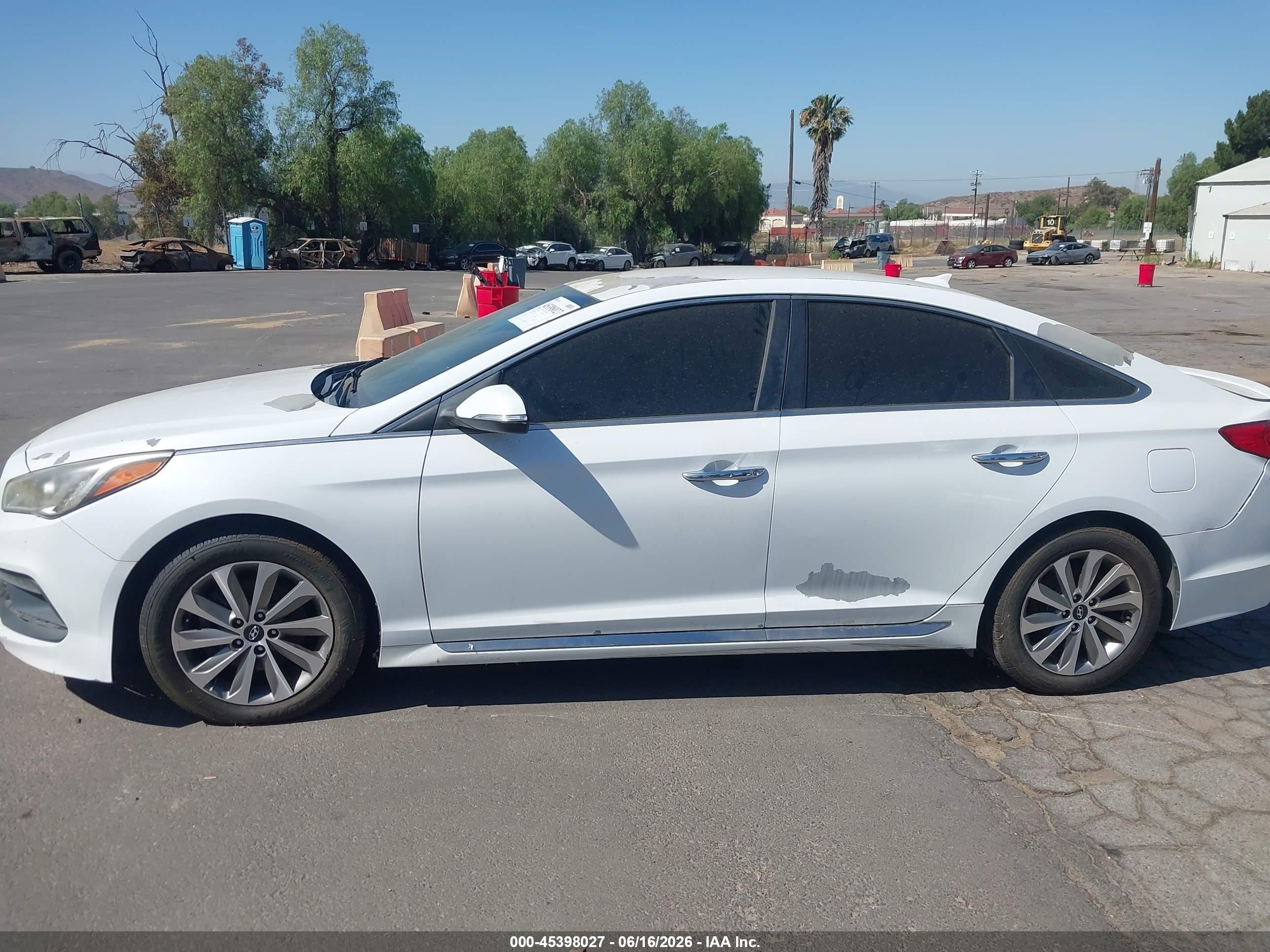 2015 Hyundai Sonata Sport White vin: 5NPE34AF4FH080762