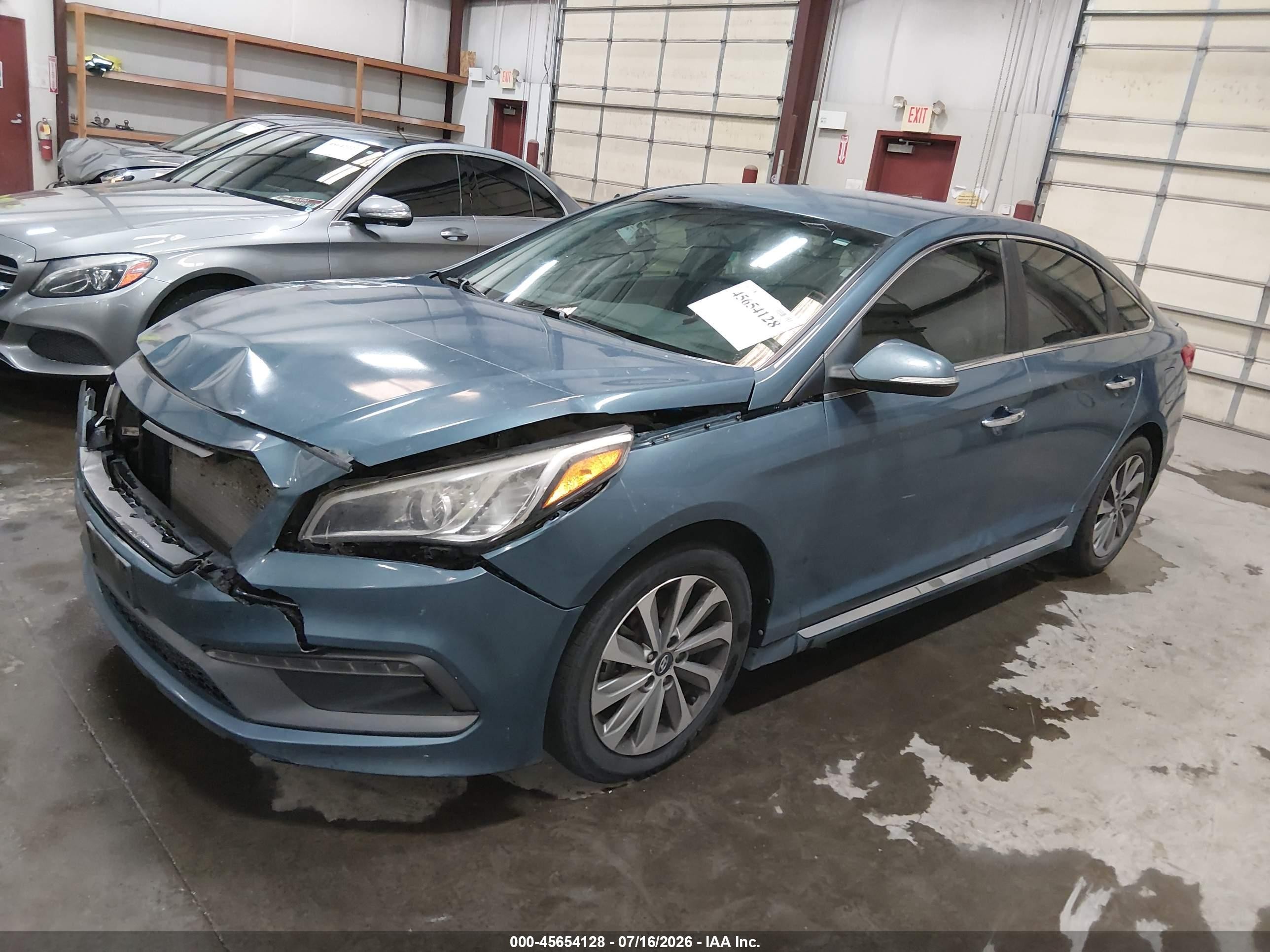 2015 Hyundai Sonata Sport Blue vin: 5NPE34AF4FH081619