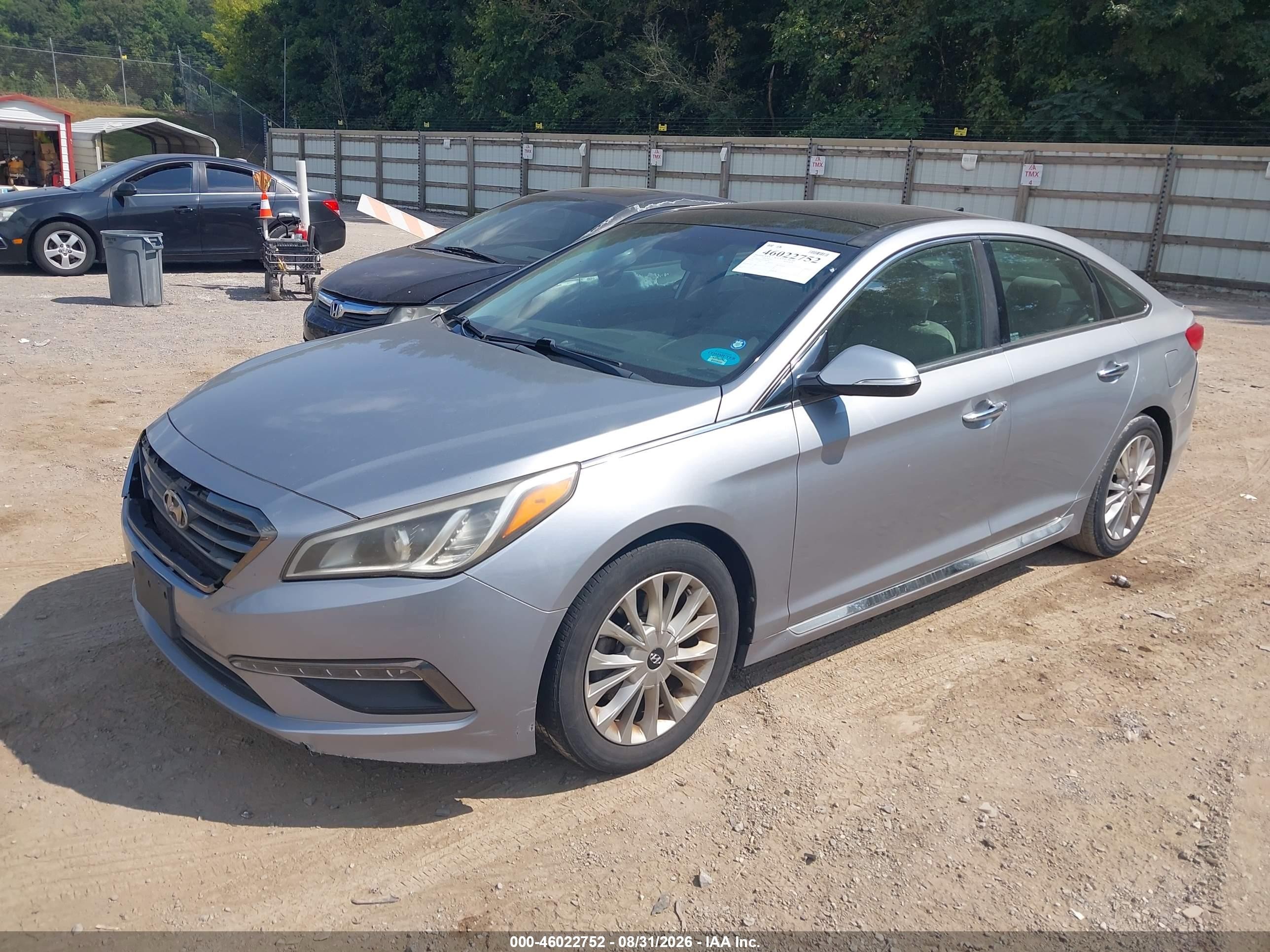2015 Hyundai Sonata Limited Gray vin: 5NPE34AF4FH084696