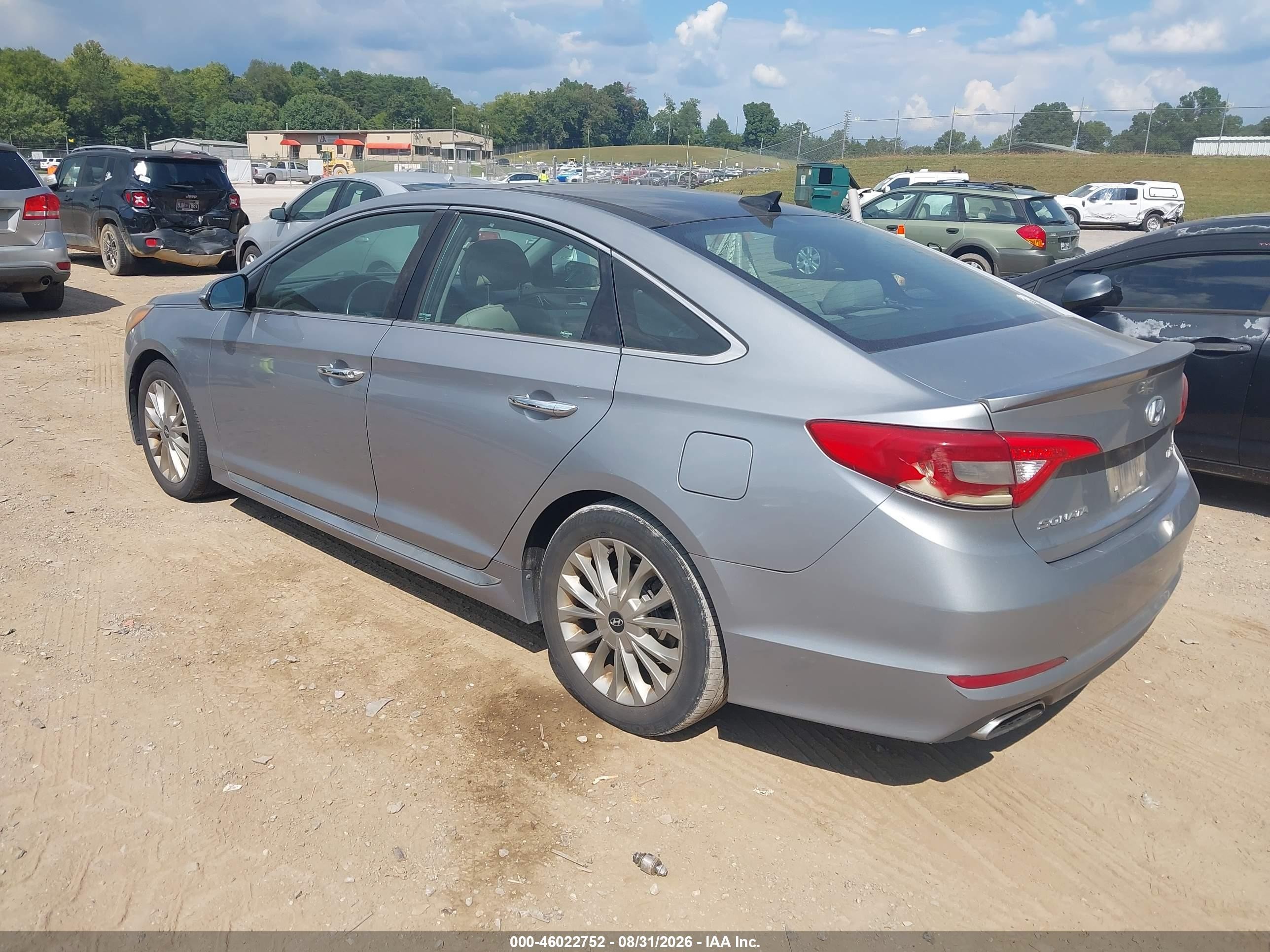 2015 Hyundai Sonata Limited Gray vin: 5NPE34AF4FH084696