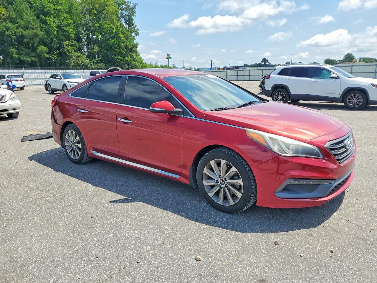 2015 Hyundai Sonata Sport Red vin: 5NPE34AF4FH088375