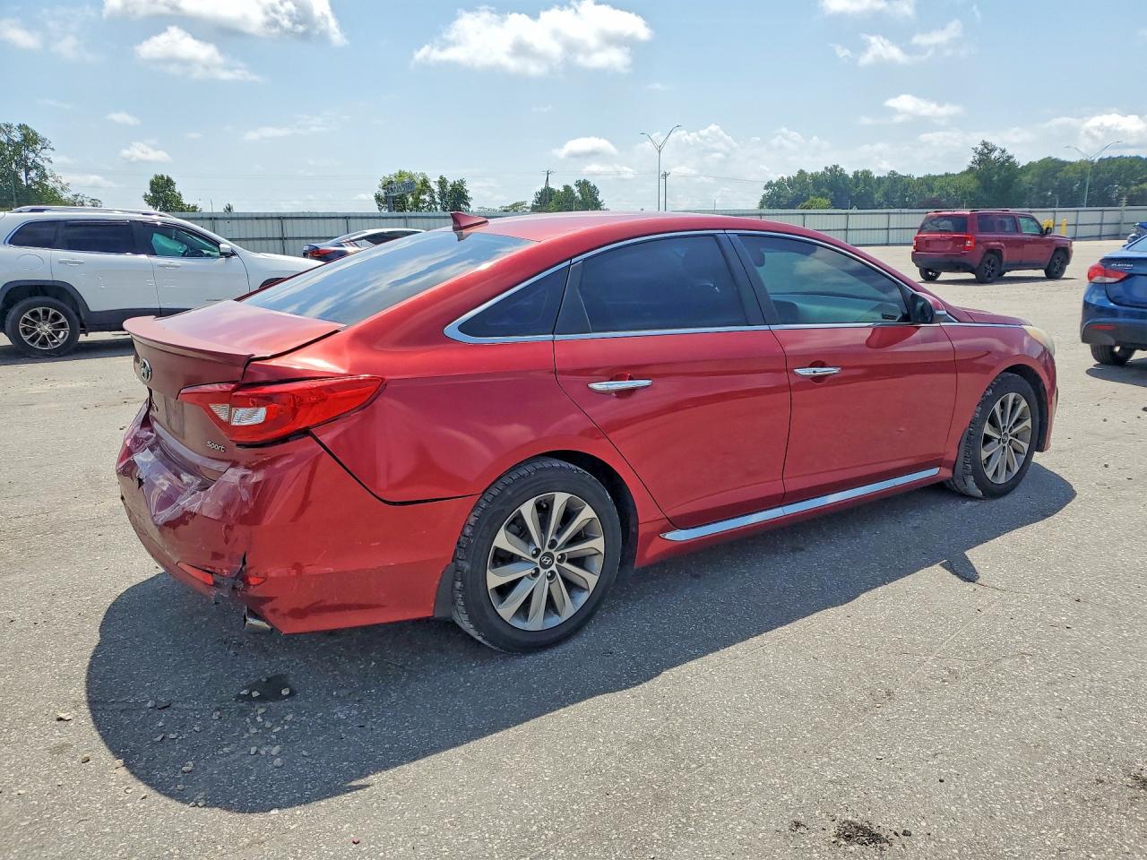 2015 Hyundai Sonata Sport Red vin: 5NPE34AF4FH088375