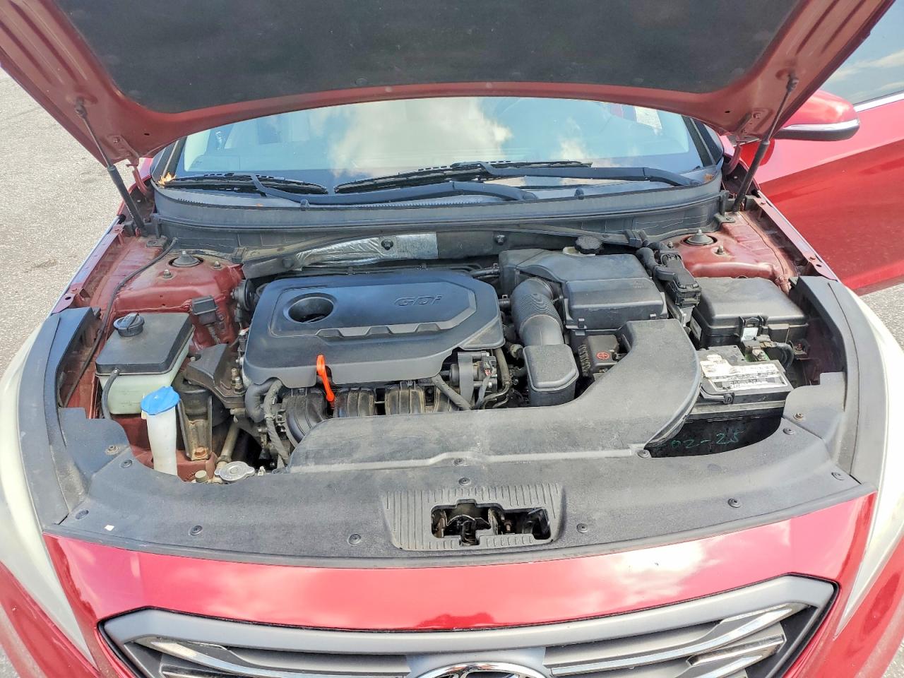 2015 Hyundai Sonata Sport Red vin: 5NPE34AF4FH088375