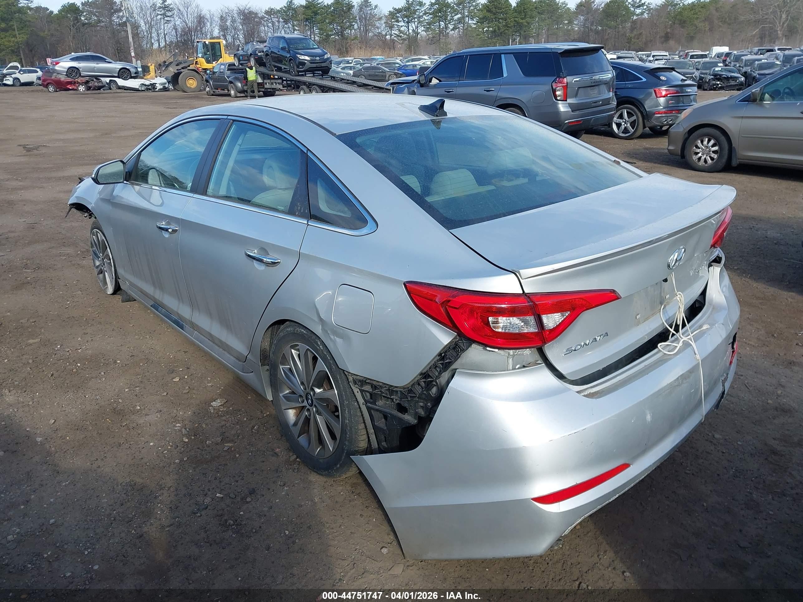 2015 Hyundai Sonata Sport Серебряный vin: 5NPE34AF4FH090241