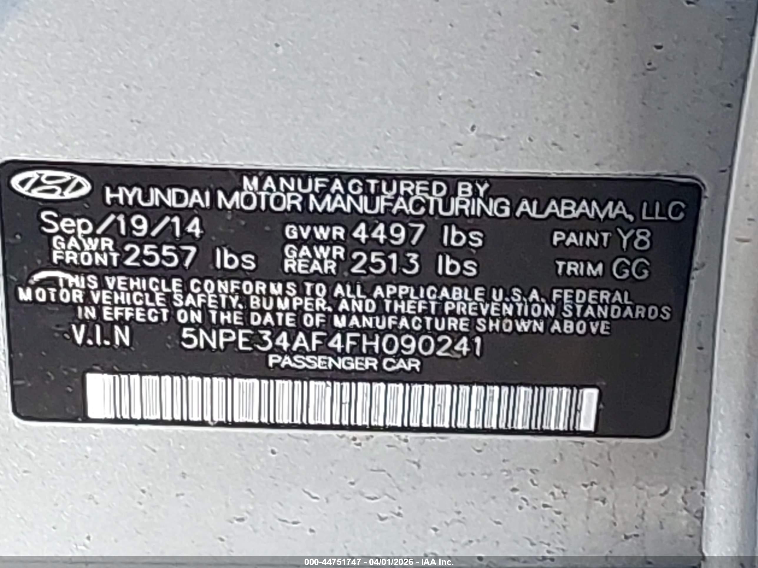 2015 Hyundai Sonata Sport Серебряный vin: 5NPE34AF4FH090241