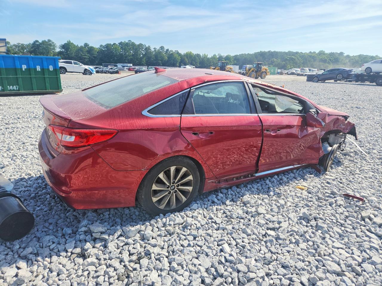 2015 Hyundai Sonata Sport Burgundy vin: 5NPE34AF4FH093334