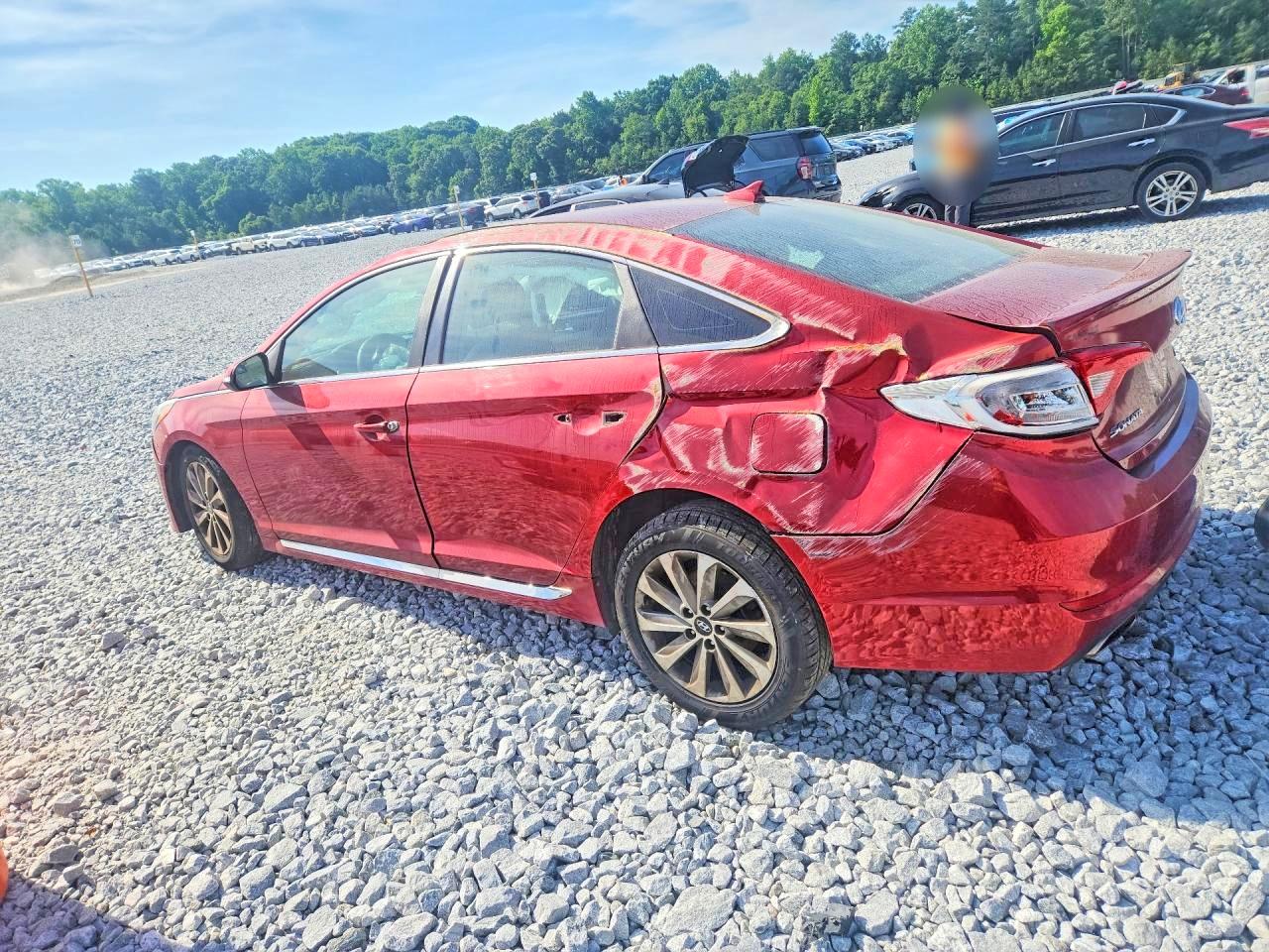 2015 Hyundai Sonata Sport Burgundy vin: 5NPE34AF4FH093334