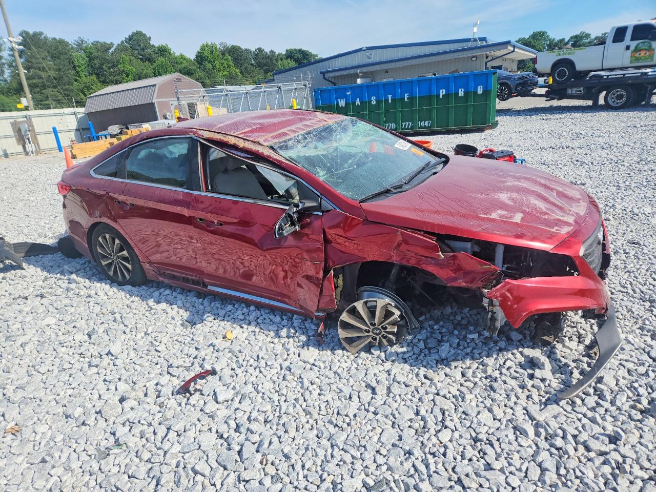 2015 Hyundai Sonata Sport Burgundy vin: 5NPE34AF4FH093334