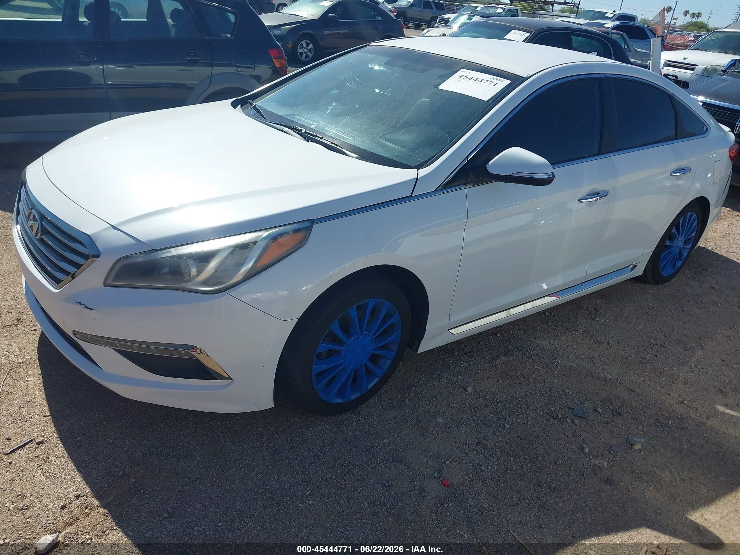 2015 Hyundai Sonata Limited White vin: 5NPE34AF4FH095374