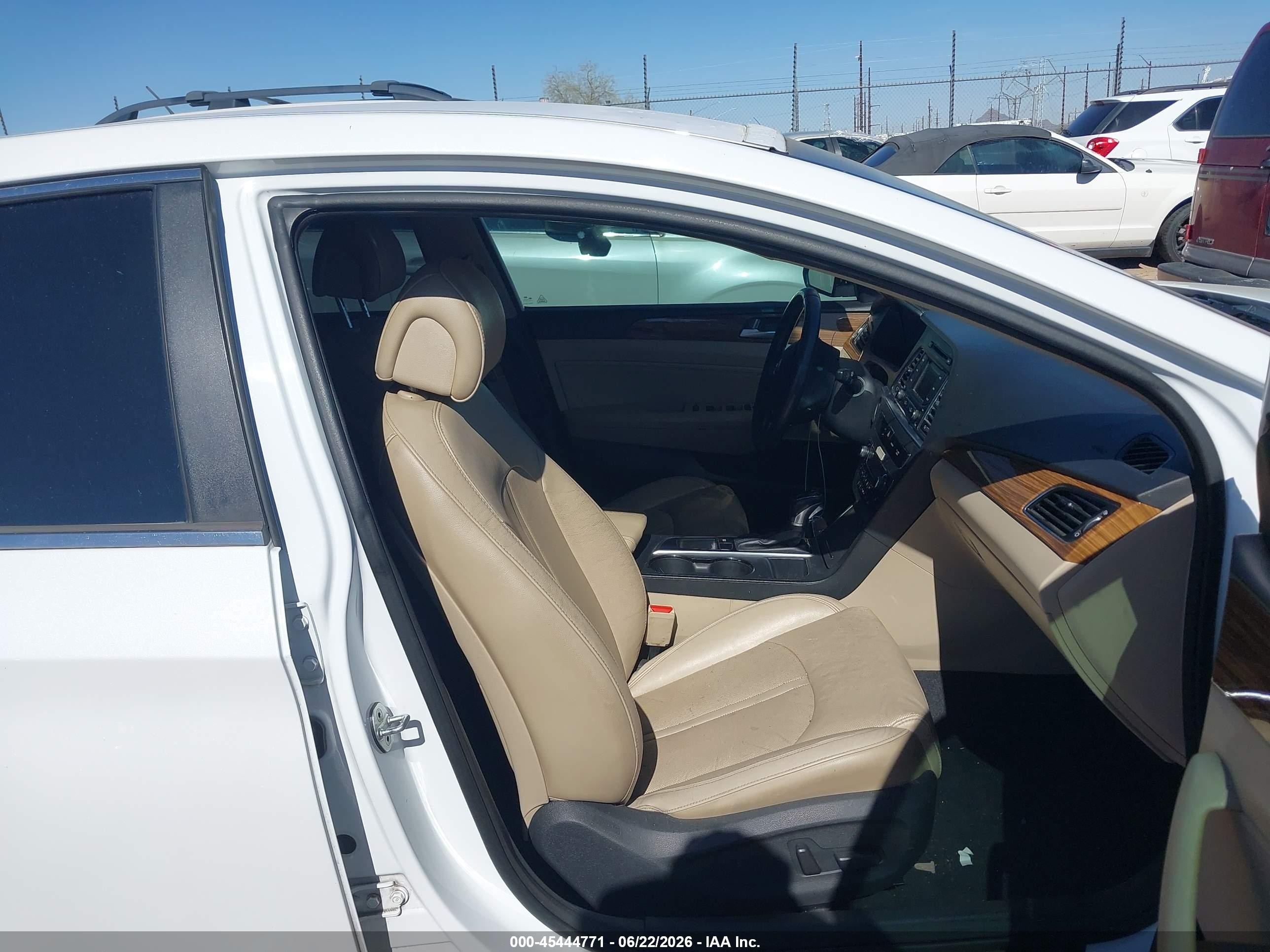 2015 Hyundai Sonata Limited White vin: 5NPE34AF4FH095374