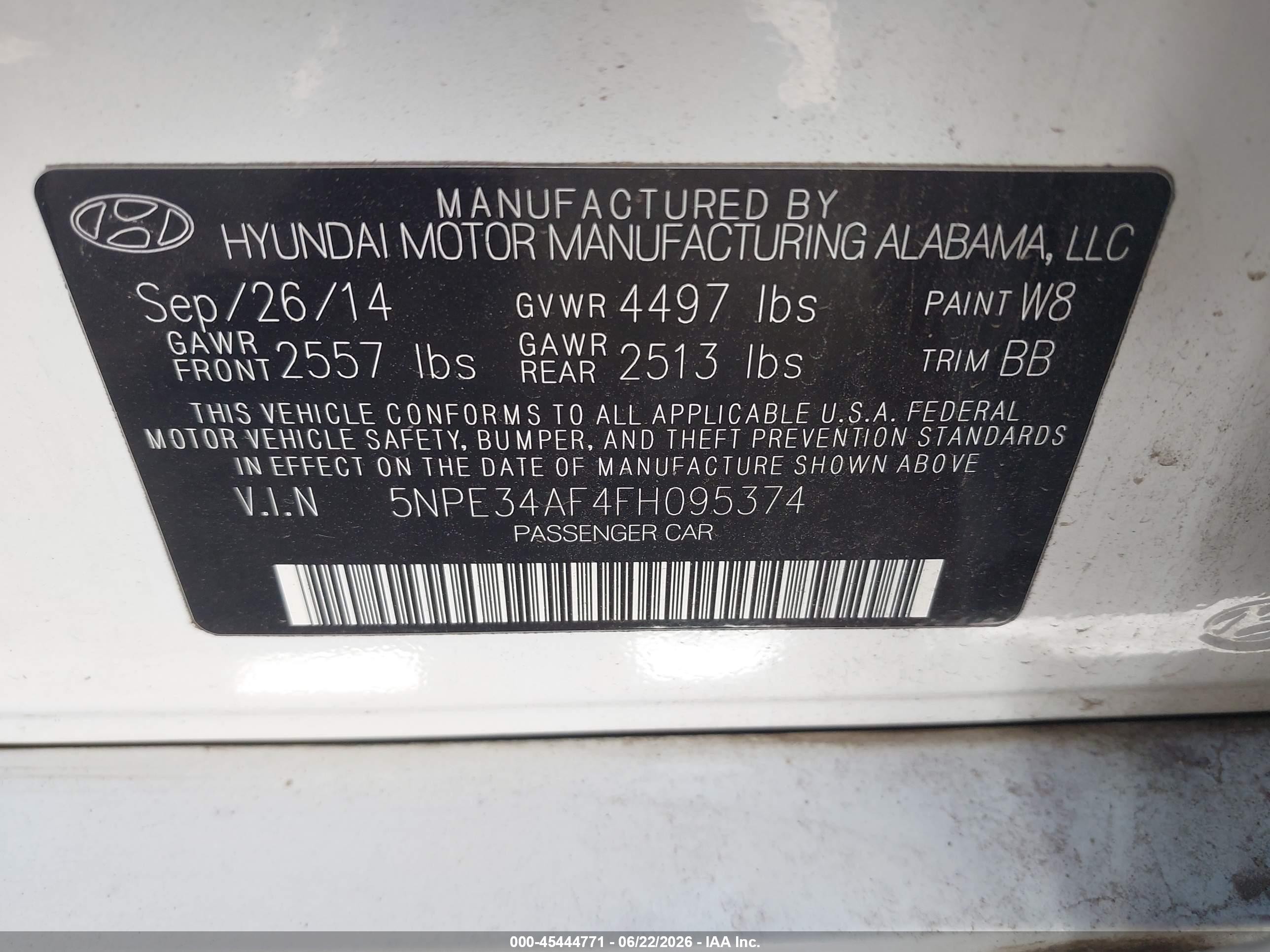2015 Hyundai Sonata Limited White vin: 5NPE34AF4FH095374