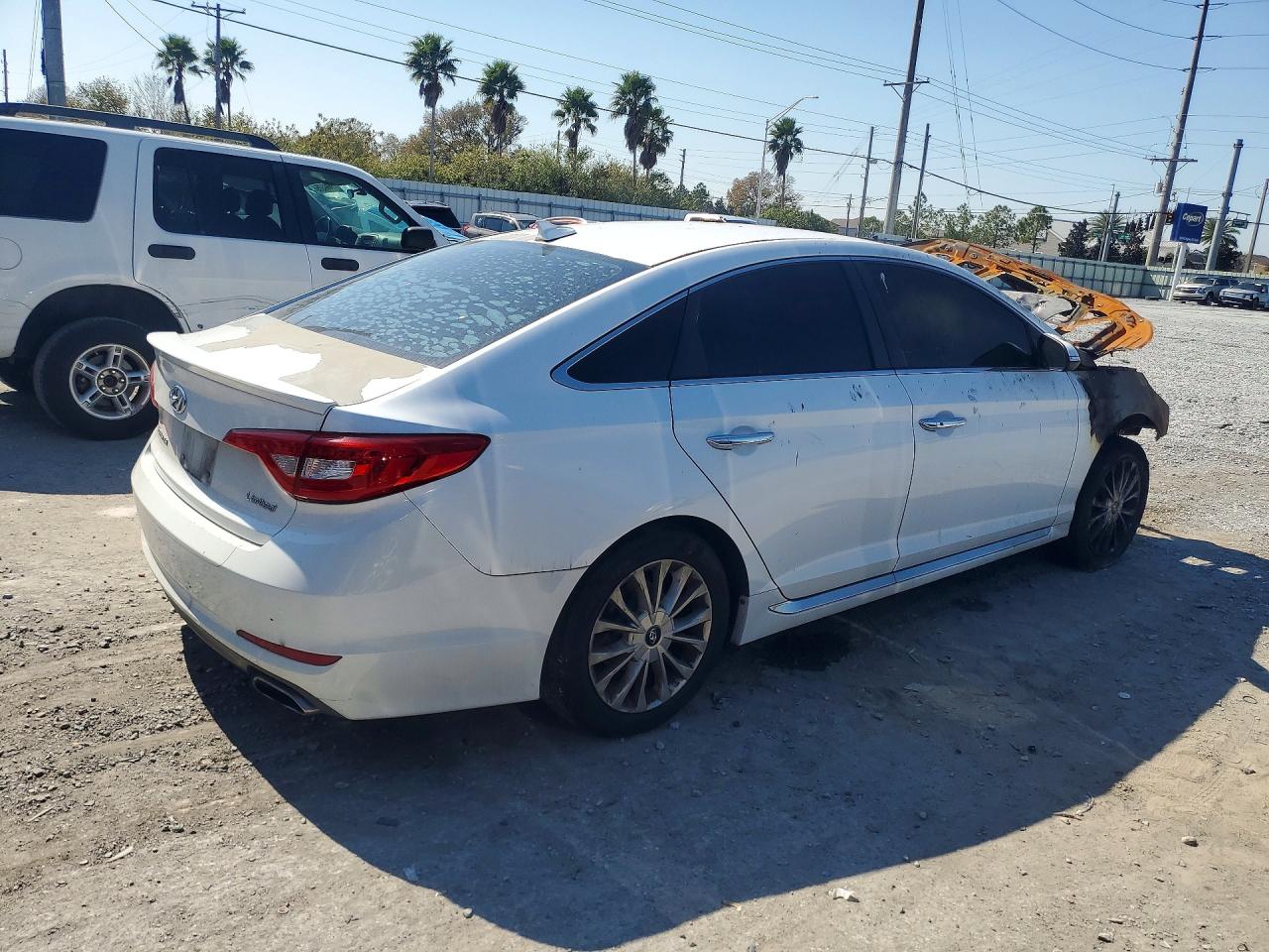 2015 Hyundai Sonata Limited White vin: 5NPE34AF4FH095388