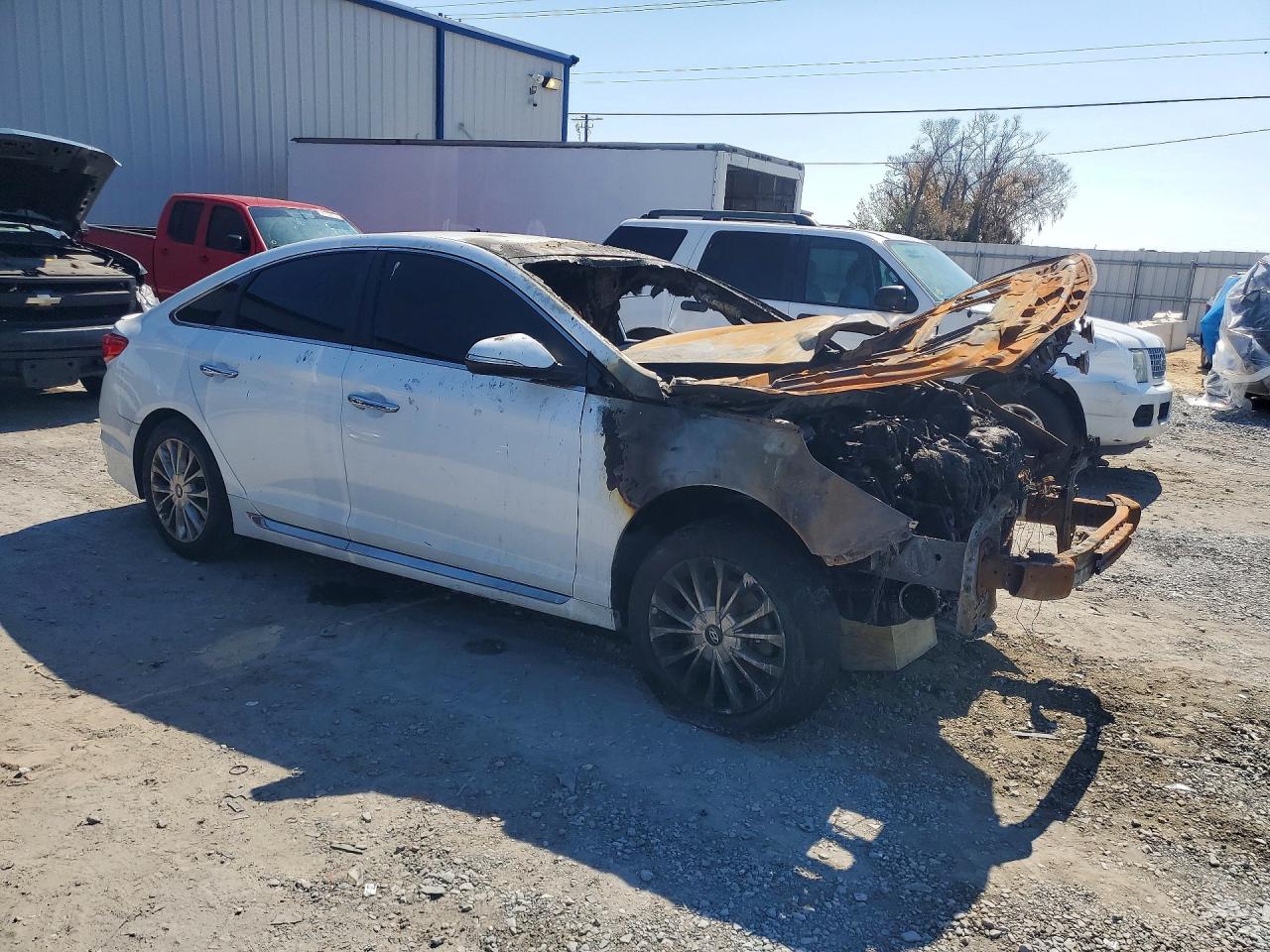 2015 Hyundai Sonata Limited White vin: 5NPE34AF4FH095388