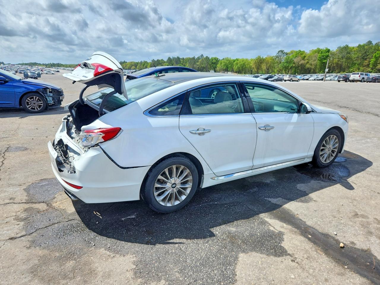 2015 Hyundai Sonata Limited White vin: 5NPE34AF4FH099604
