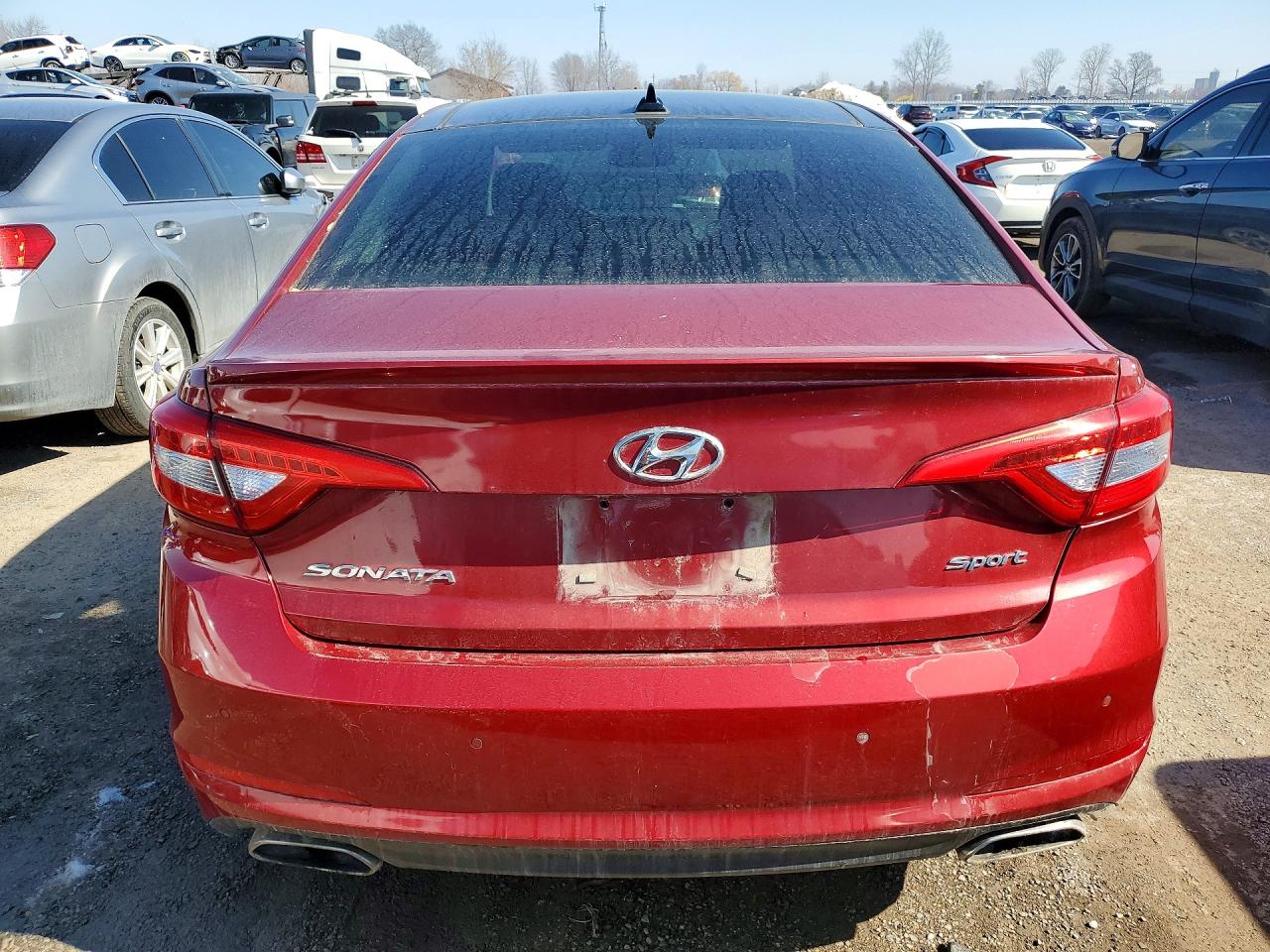 2015 Hyundai Sonata Sport Red vin: 5NPE34AF4FH105532