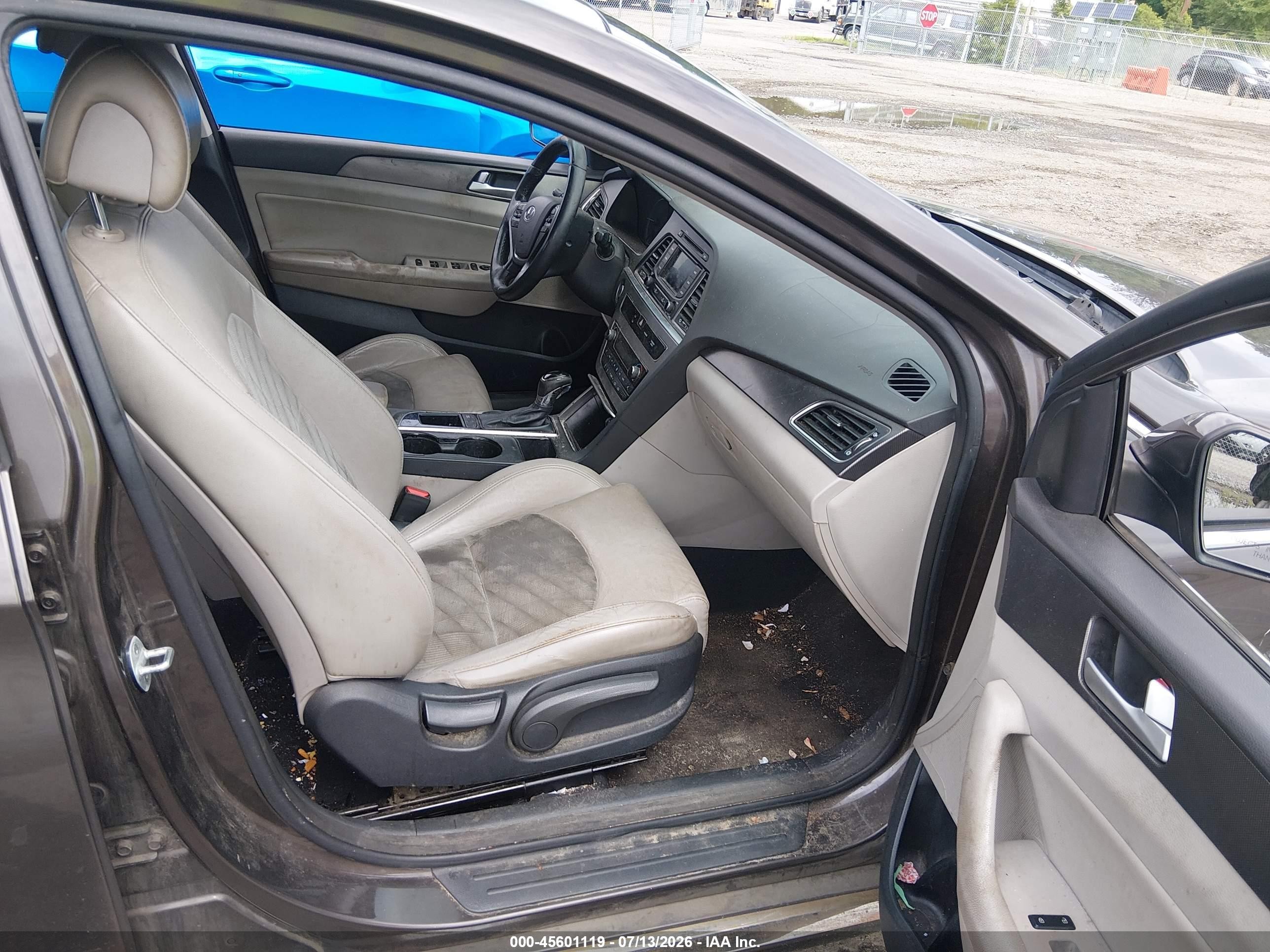 2015 Hyundai Sonata Sport Gray vin: 5NPE34AF4FH110004