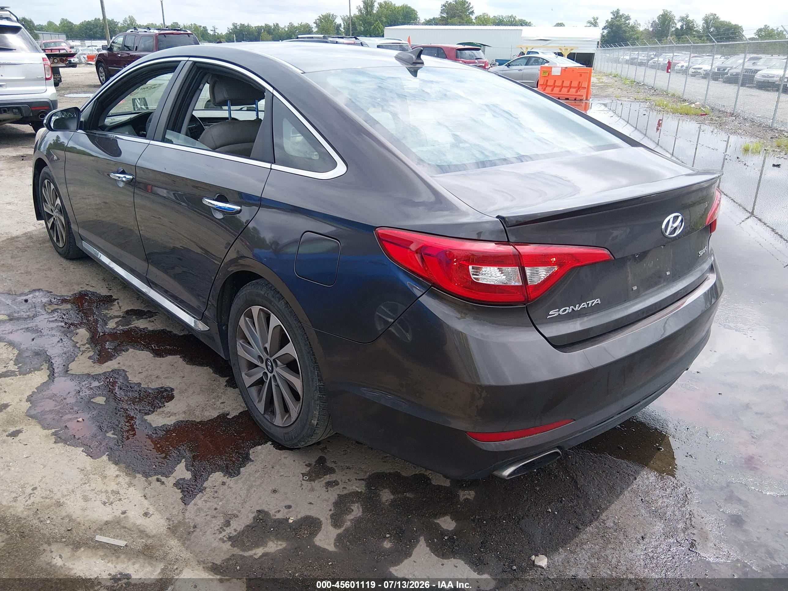 2015 Hyundai Sonata Sport Gray vin: 5NPE34AF4FH110004