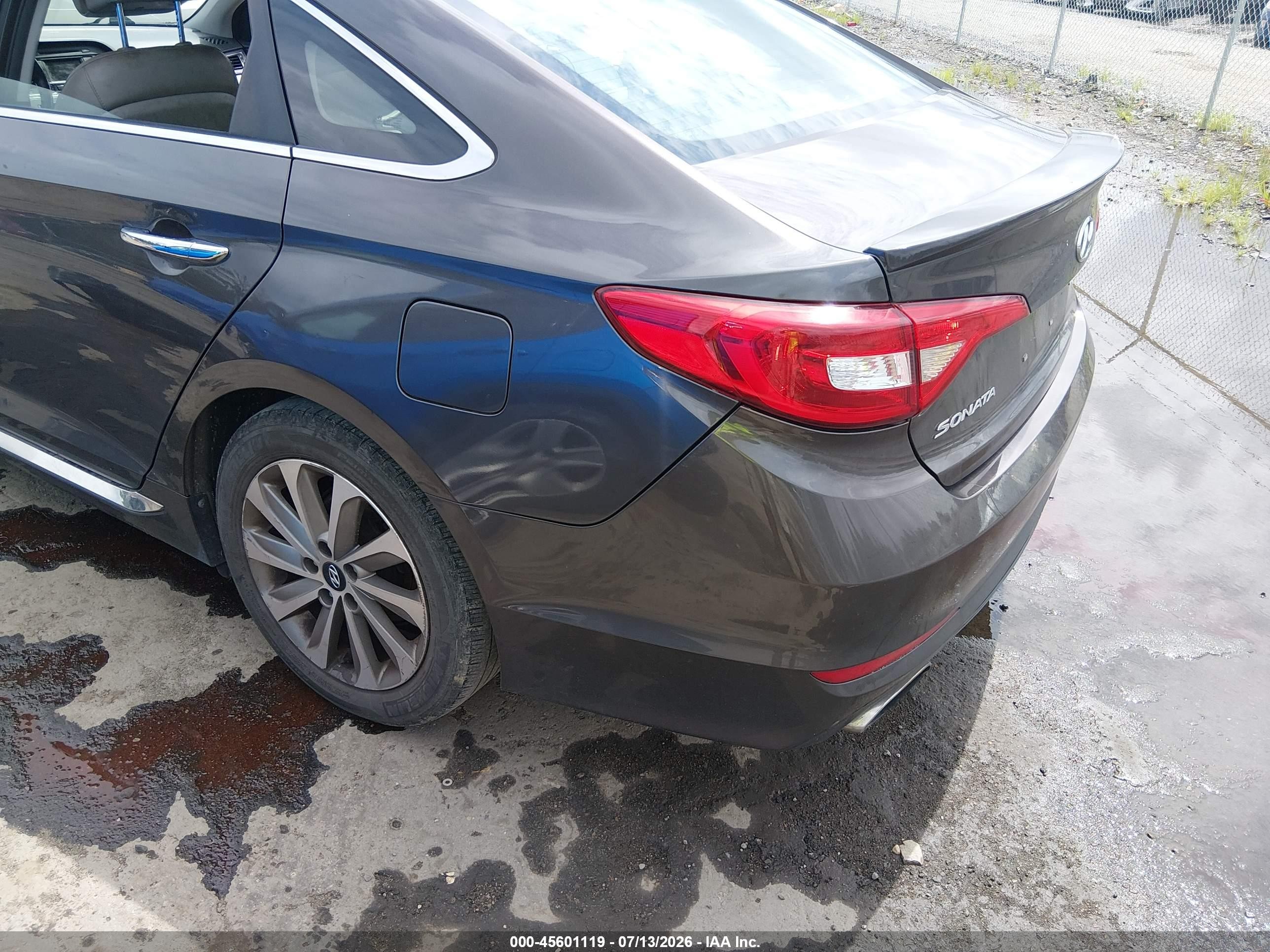 2015 Hyundai Sonata Sport Gray vin: 5NPE34AF4FH110004