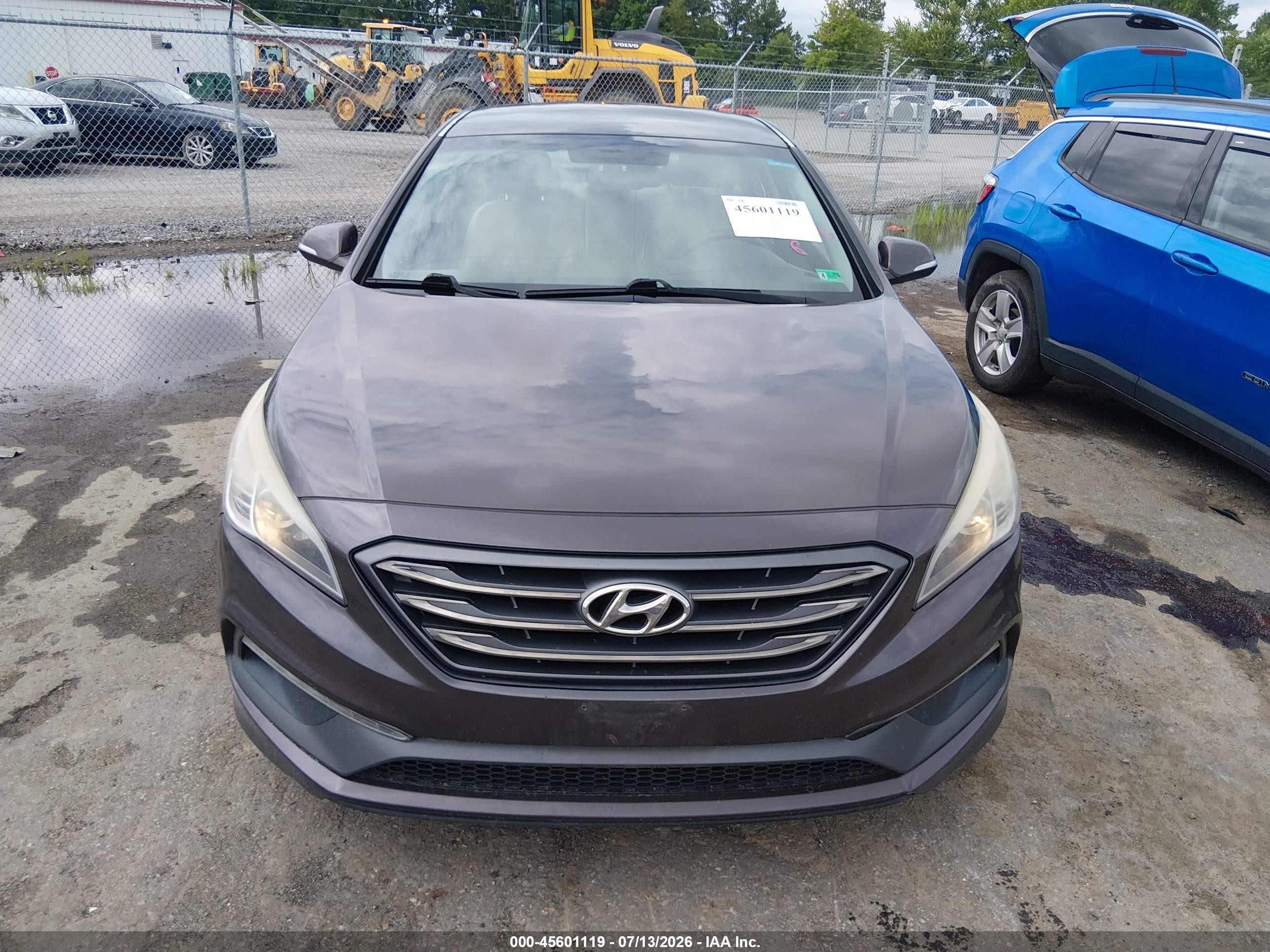 2015 Hyundai Sonata Sport Gray vin: 5NPE34AF4FH110004