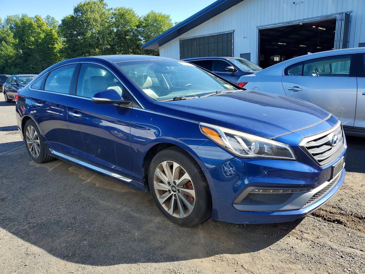 2015 Hyundai Sonata Sport Blue vin: 5NPE34AF4FH125893