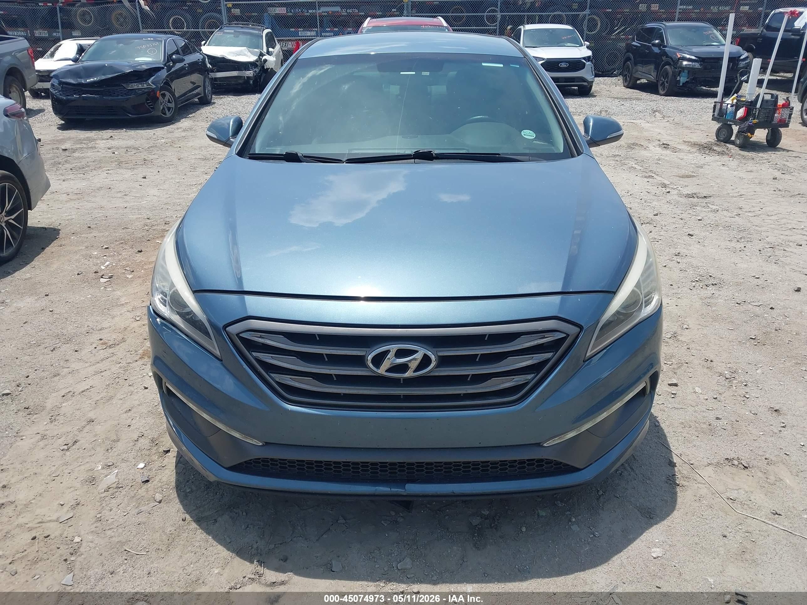 2015 Hyundai Sonata Sport Синий vin: 5NPE34AF4FH126543