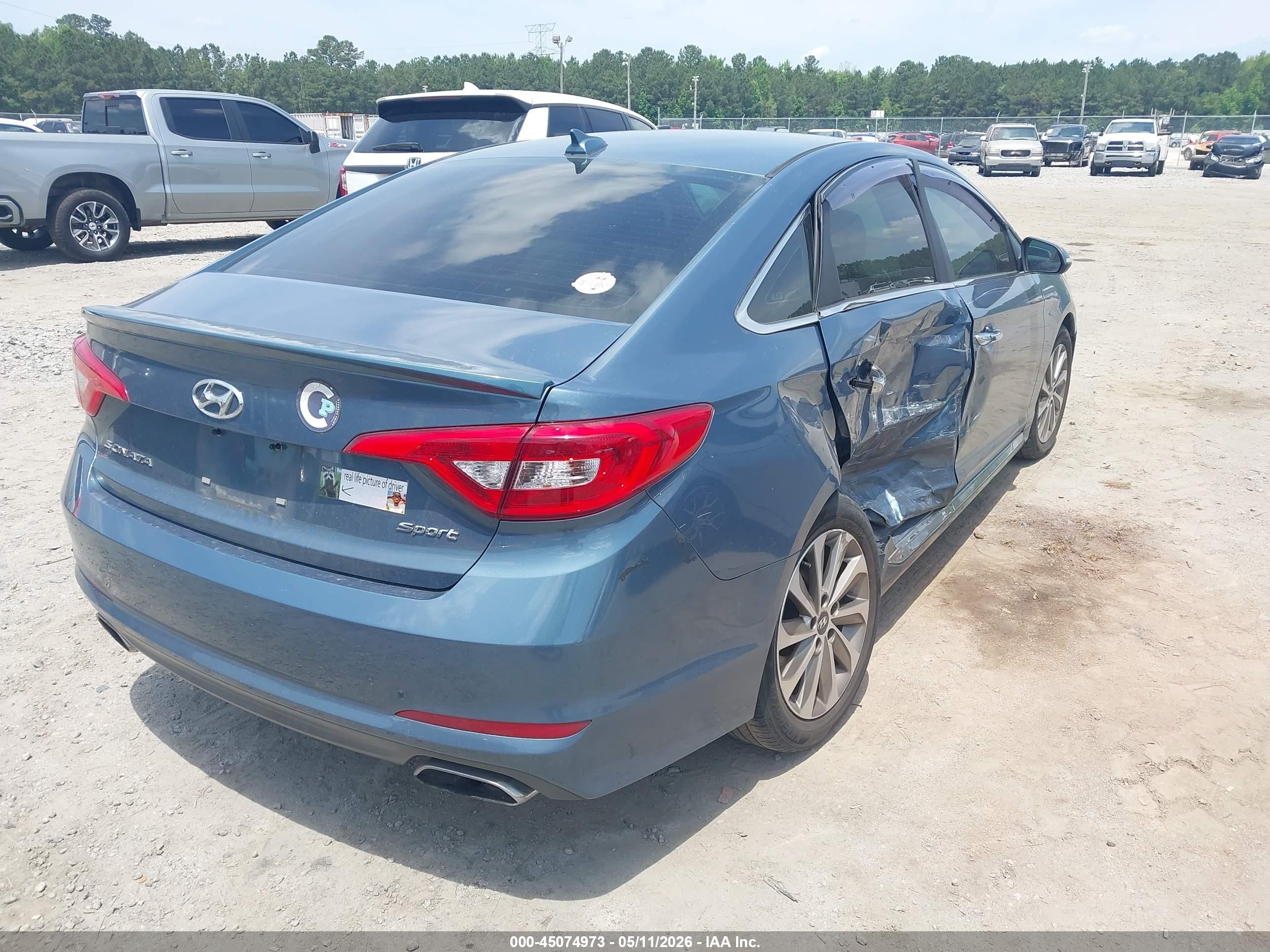 2015 Hyundai Sonata Sport Синий vin: 5NPE34AF4FH126543