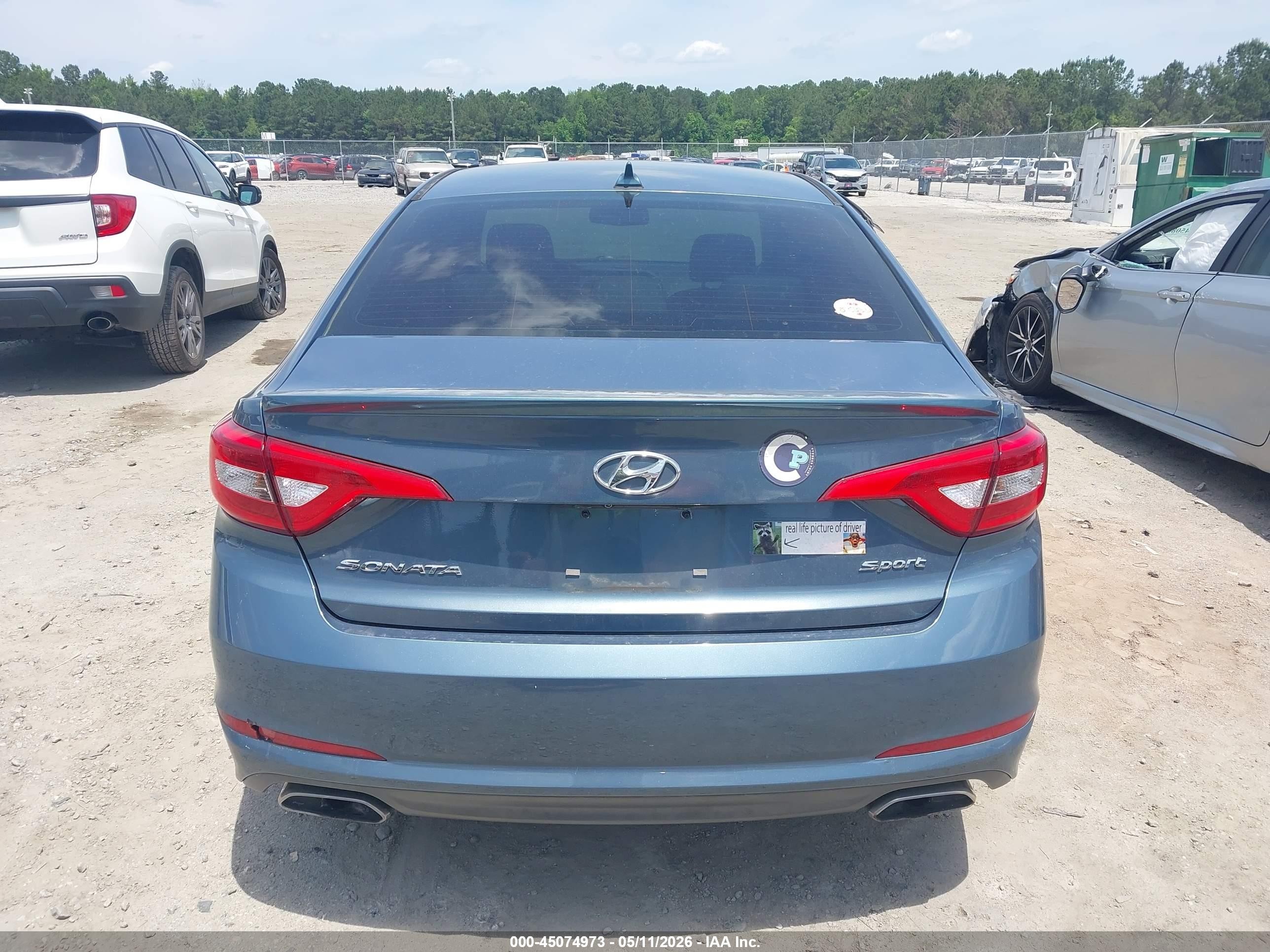 2015 Hyundai Sonata Sport Синий vin: 5NPE34AF4FH126543