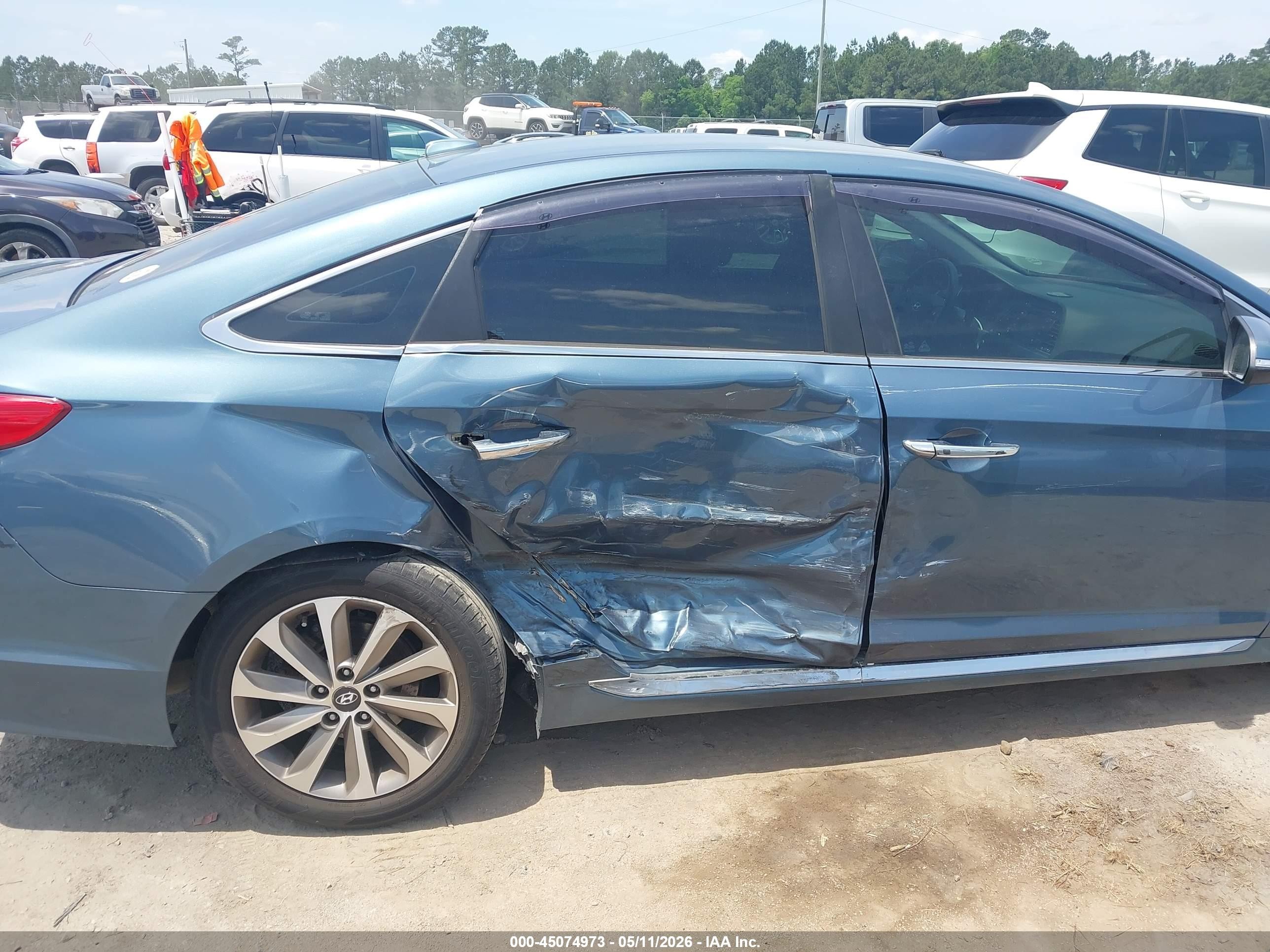 2015 Hyundai Sonata Sport Синий vin: 5NPE34AF4FH126543