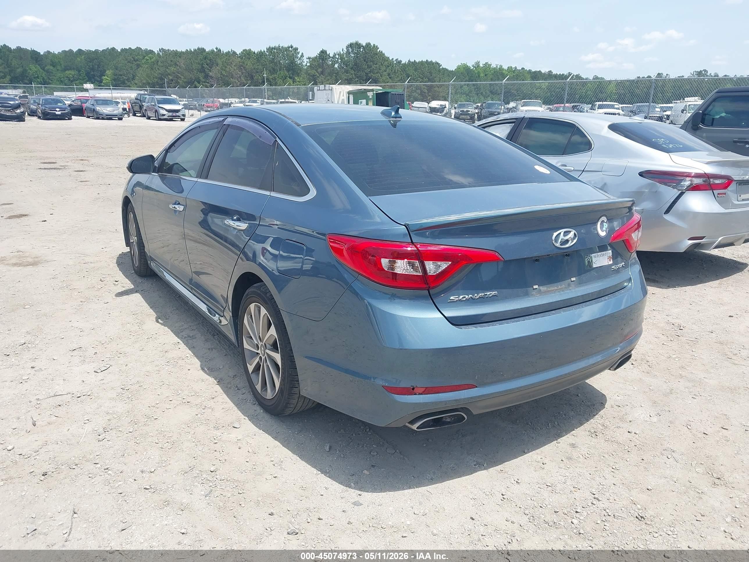 2015 Hyundai Sonata Sport Синий vin: 5NPE34AF4FH126543