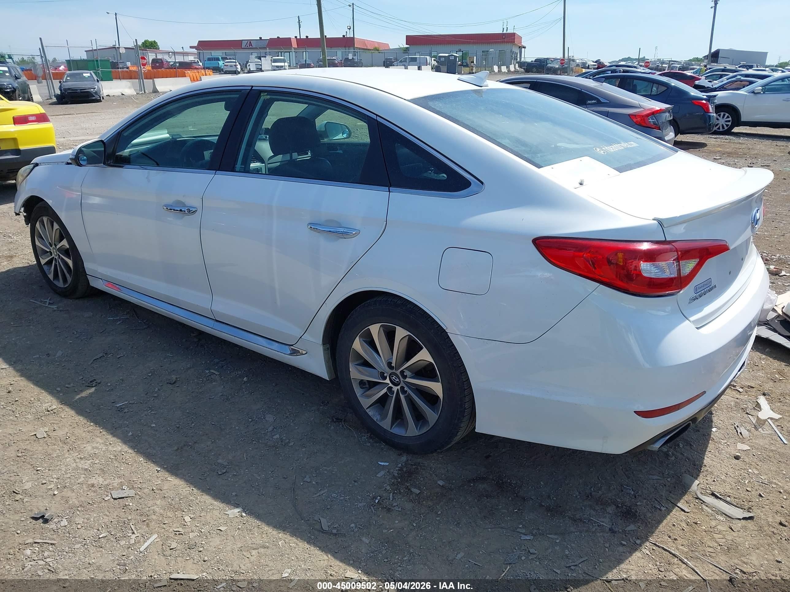 2015 Hyundai Sonata Sport White vin: 5NPE34AF4FH137011