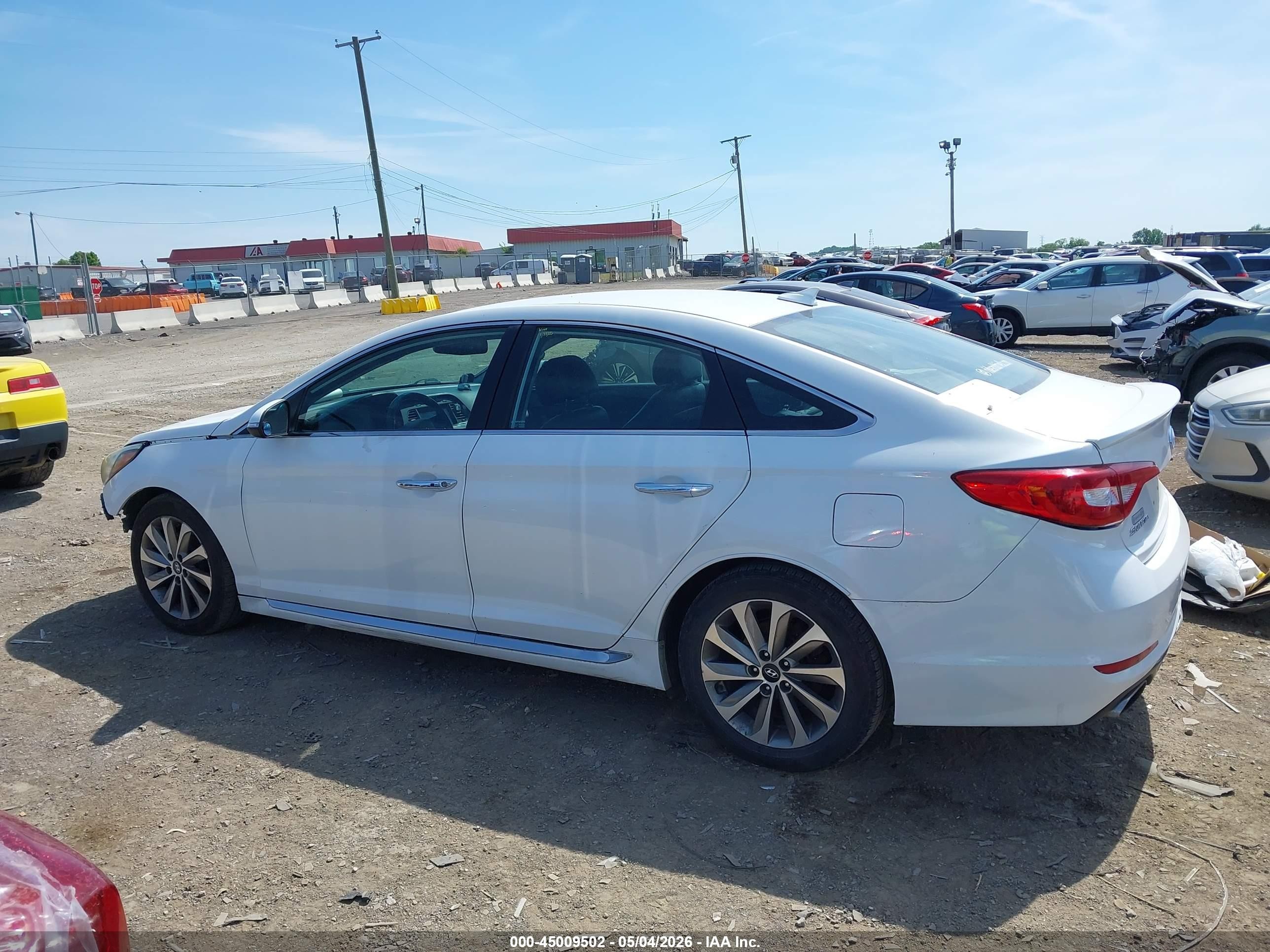 2015 Hyundai Sonata Sport White vin: 5NPE34AF4FH137011