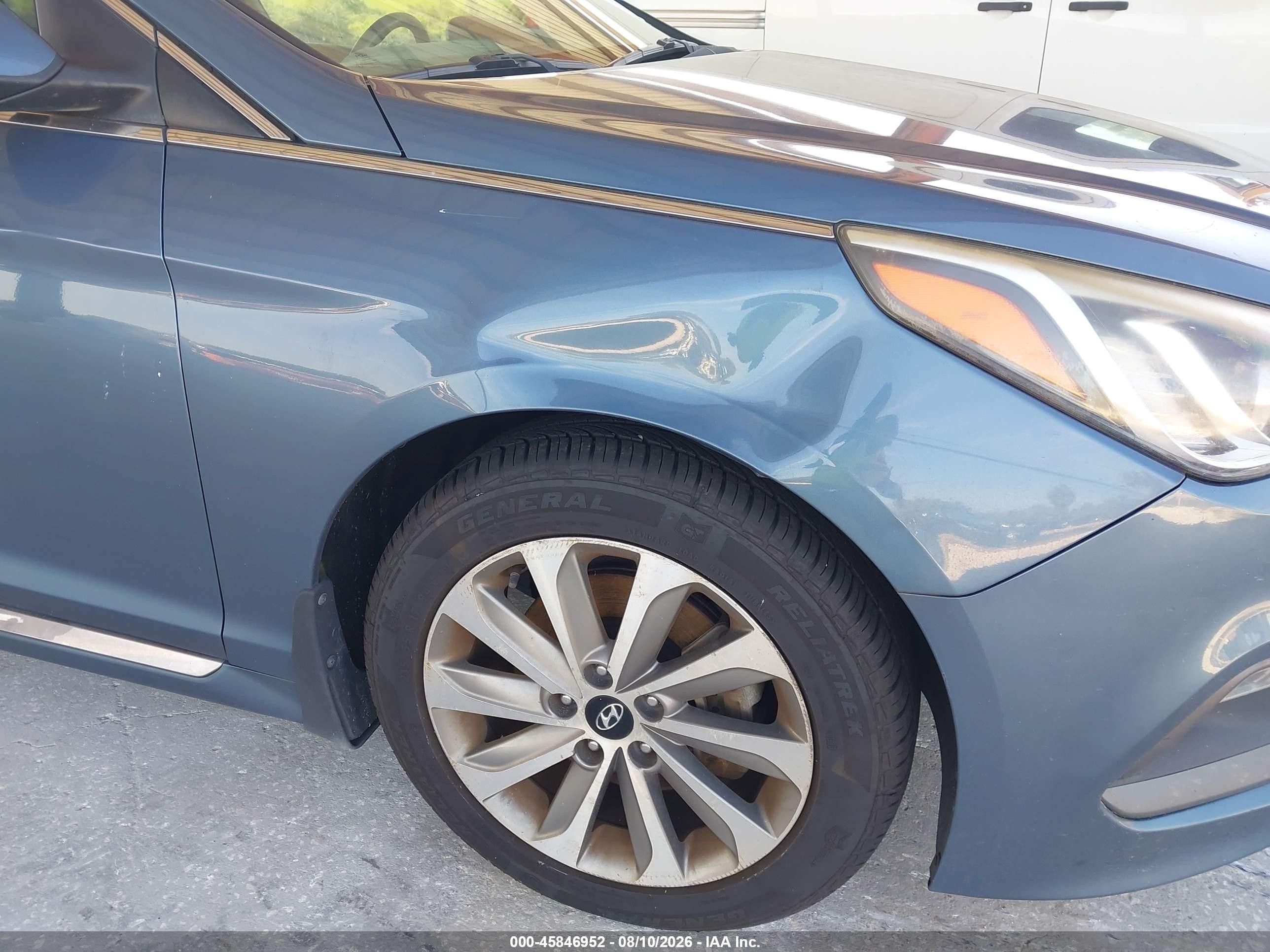 2015 Hyundai Sonata Sport Blue vin: 5NPE34AF4FH149160