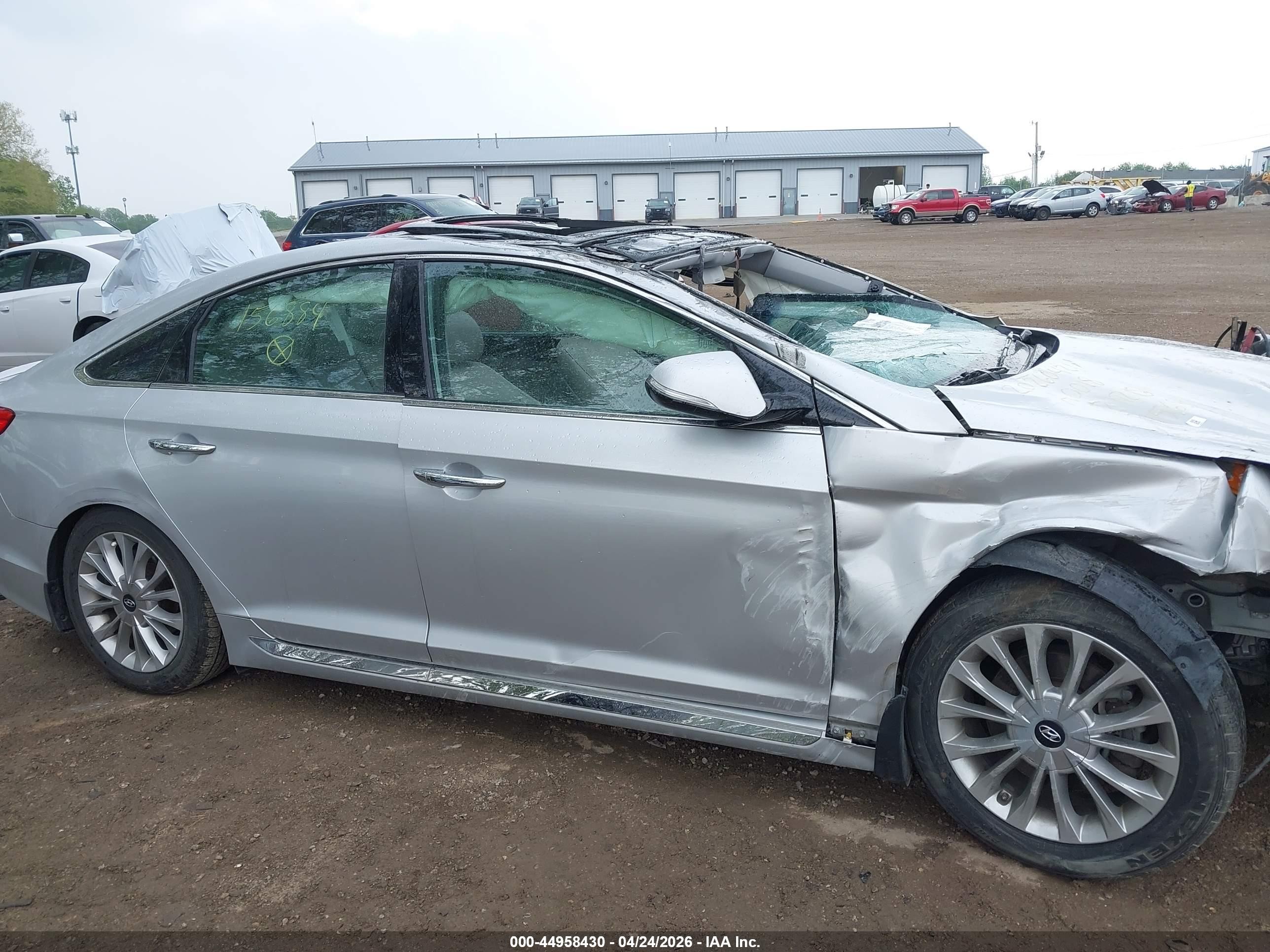 2015 Hyundai Sonata Limited Silver vin: 5NPE34AF4FH156884