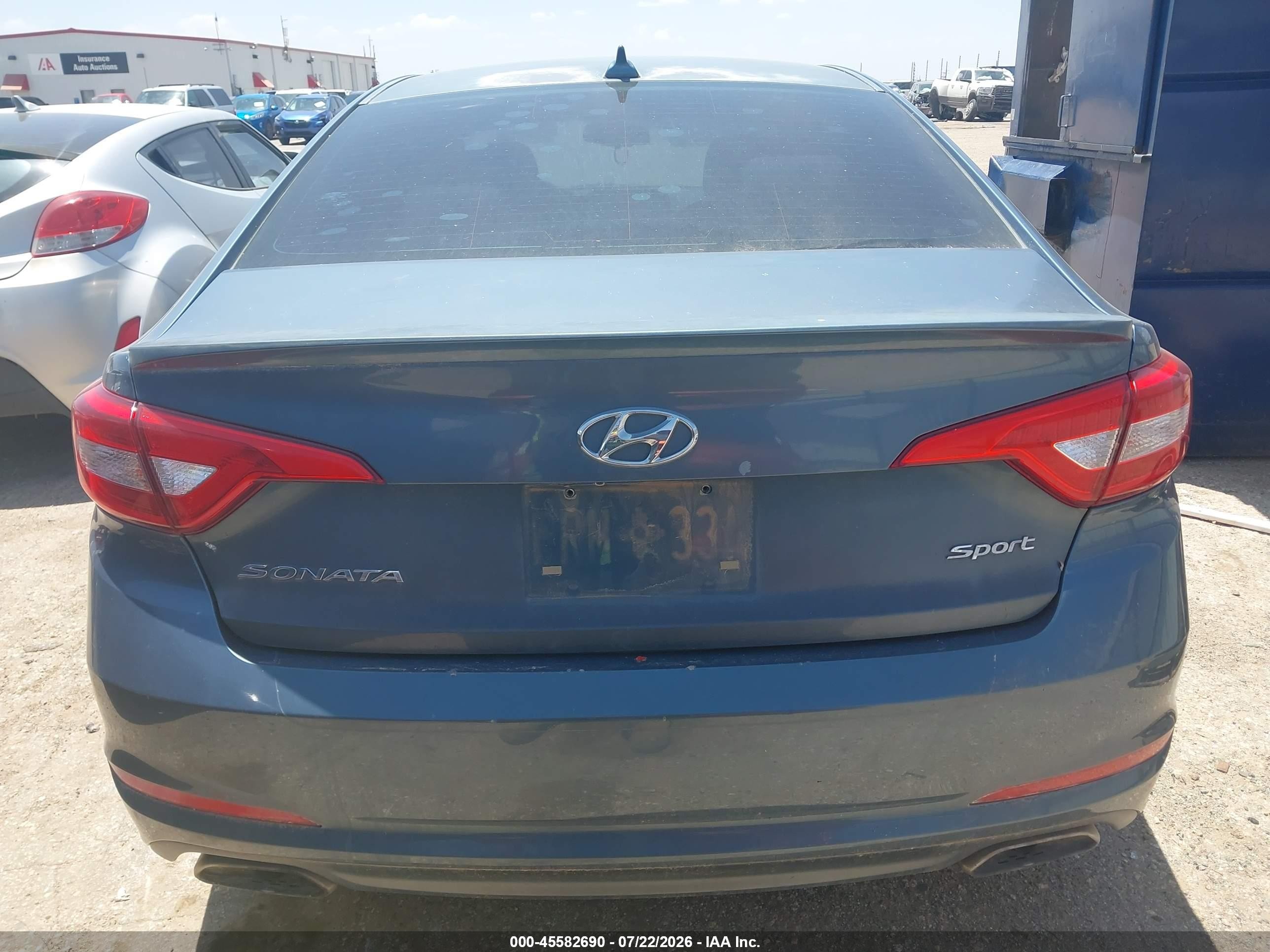 2015 Hyundai Sonata Sport Blue vin: 5NPE34AF4FH180795