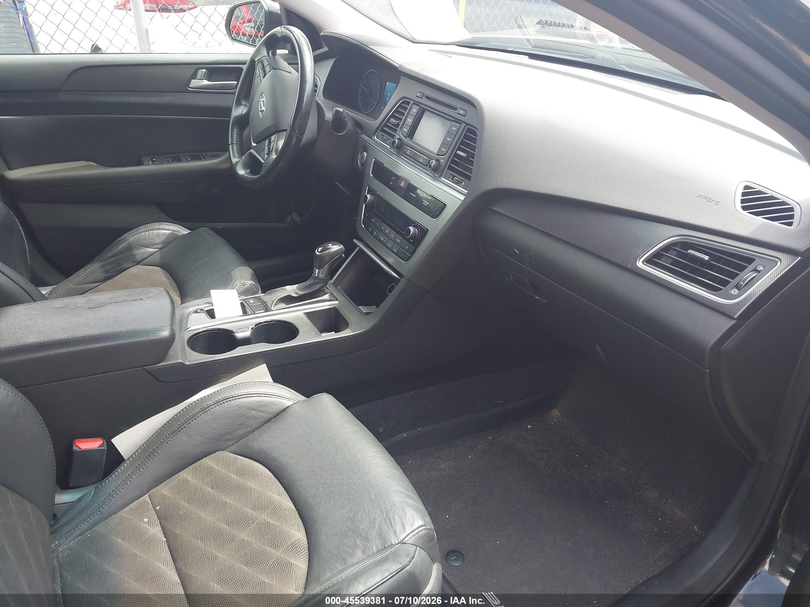 2015 Hyundai Sonata Sport Black vin: 5NPE34AF4FH195054